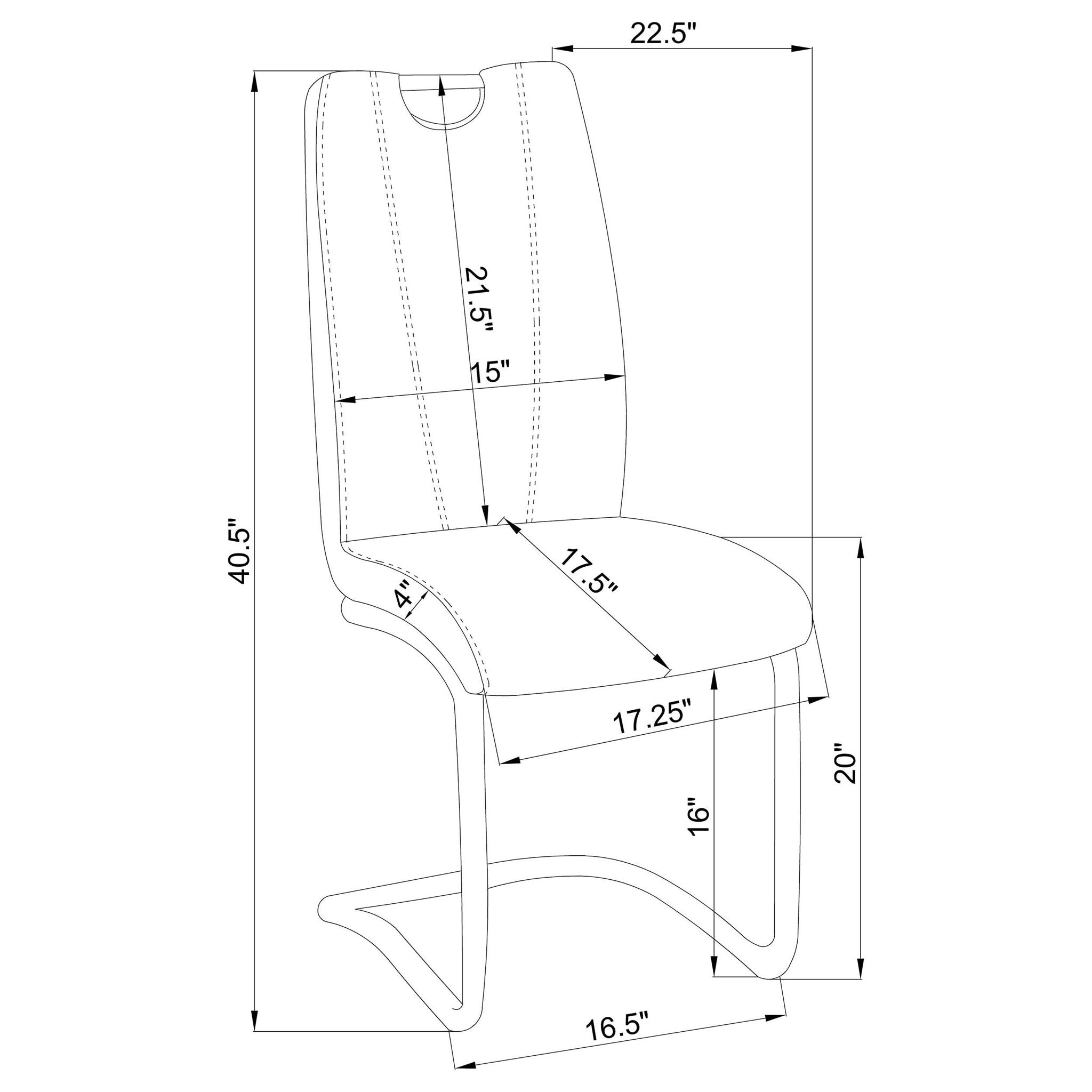 Brooklyn 5-piece Rectangular Dining Set White High Gloss