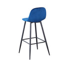Velvet Barstool With Back (Set of 2)