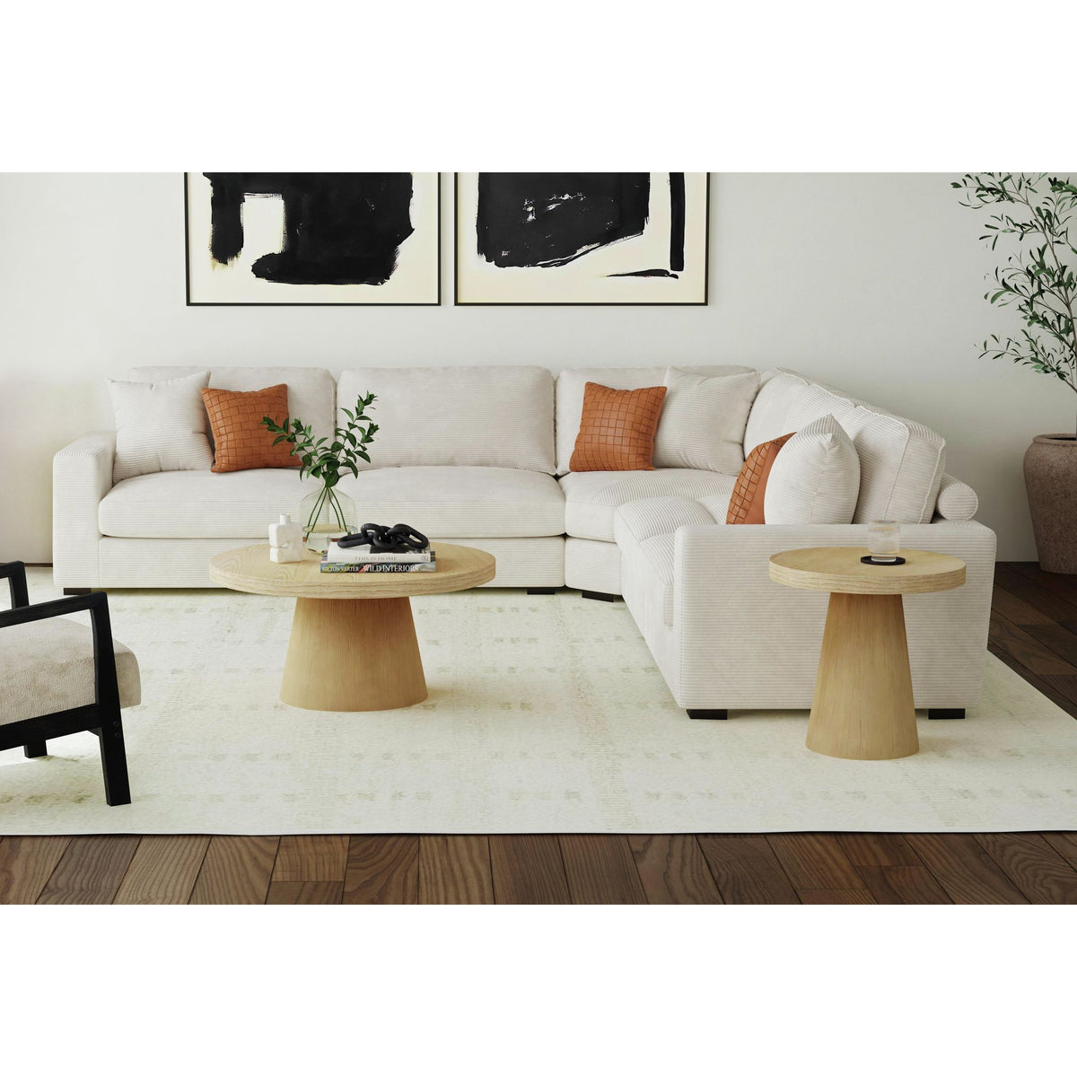 Portland End Table in Black by Elements International, view 9