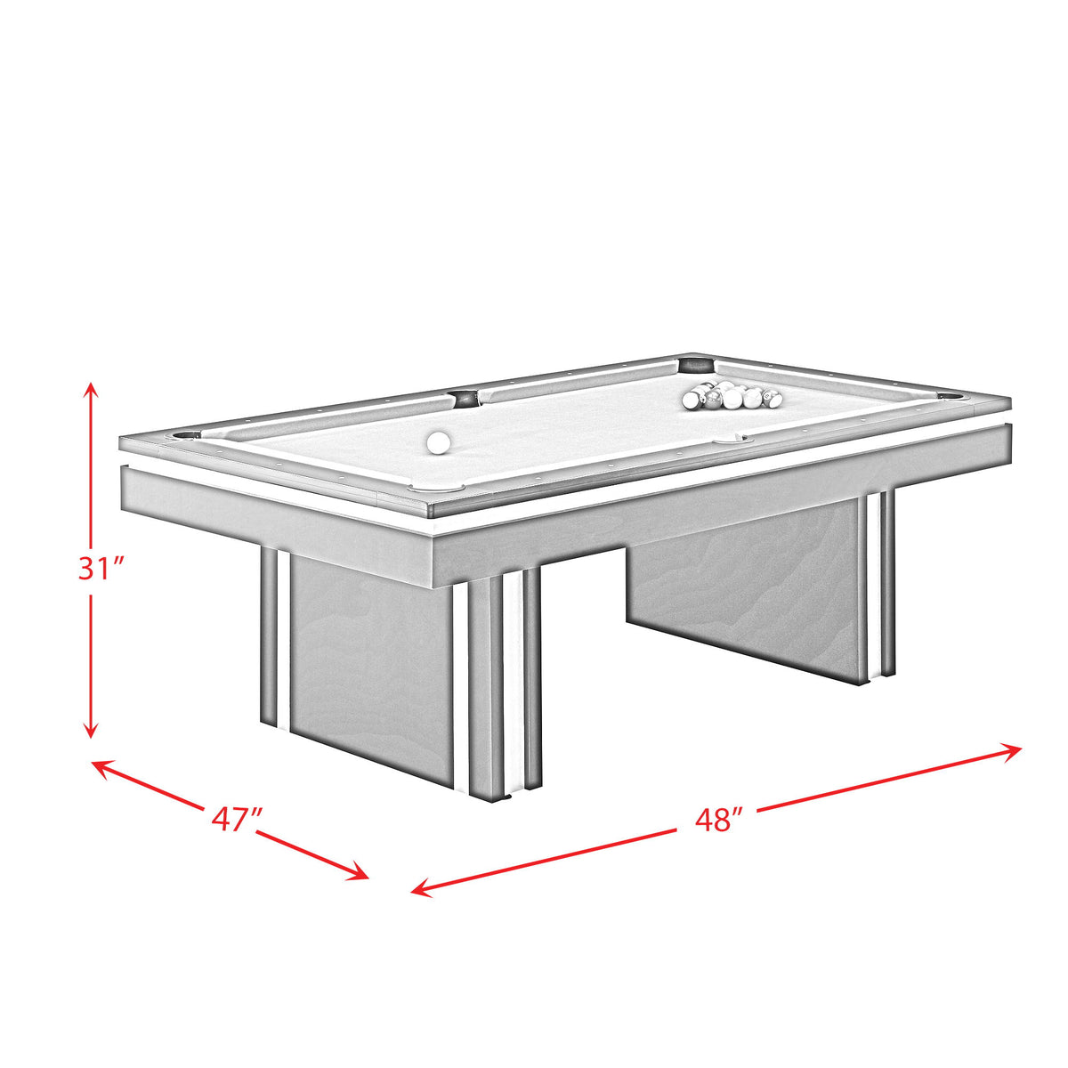 Ajax Billard Table Ssg-102505 in Black by Elements International, view 10