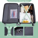 Luggage Set Of 5 Pieces, Expandable Hard Pc Luggage Set With Tsa Lock For Rotating Wheels