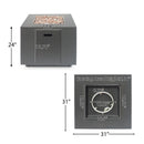 Outdoor Patio Gas Burning Fire Pit Table 50,000 Btu, Square