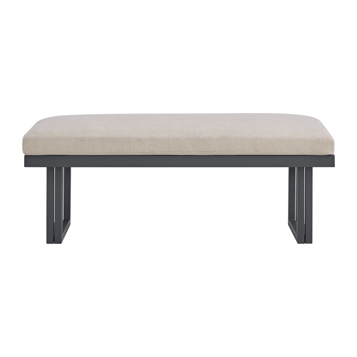 Playa Dining Bench in Dark Gray / Beige by Elements International, view 5