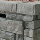 Outdoor Square Propane Fire Pit 40, 000 Btu - Gray