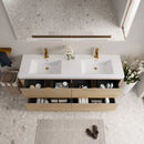 Bathin Freestanding Bathroom Vanity With Double Sinks, Bathroom Storage Vanity Cabinet With Stone Resin Countertop And Soft Close Drawers