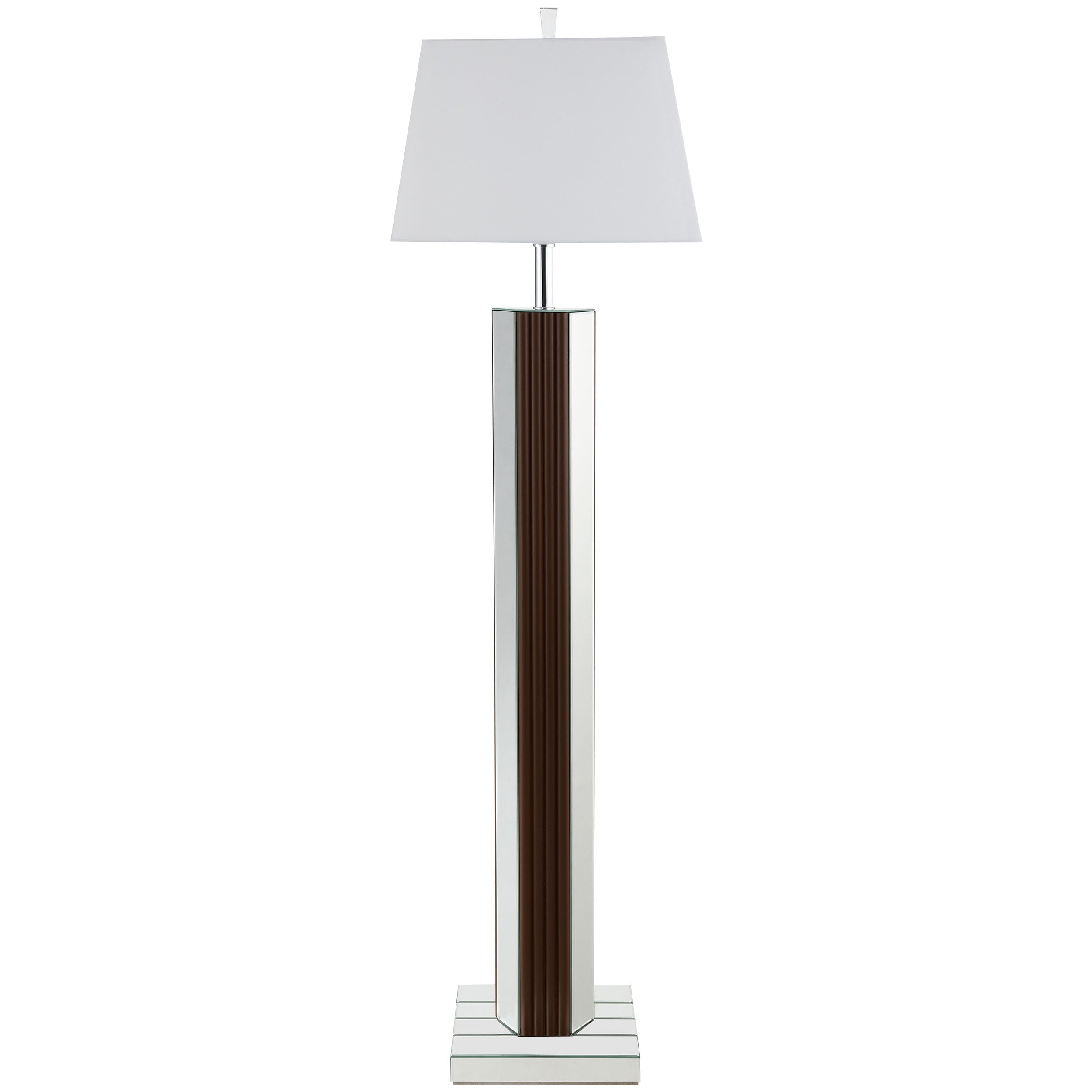 Elena 67-inch Square Tapered Mirrored Floor Lamp Brown — view 4