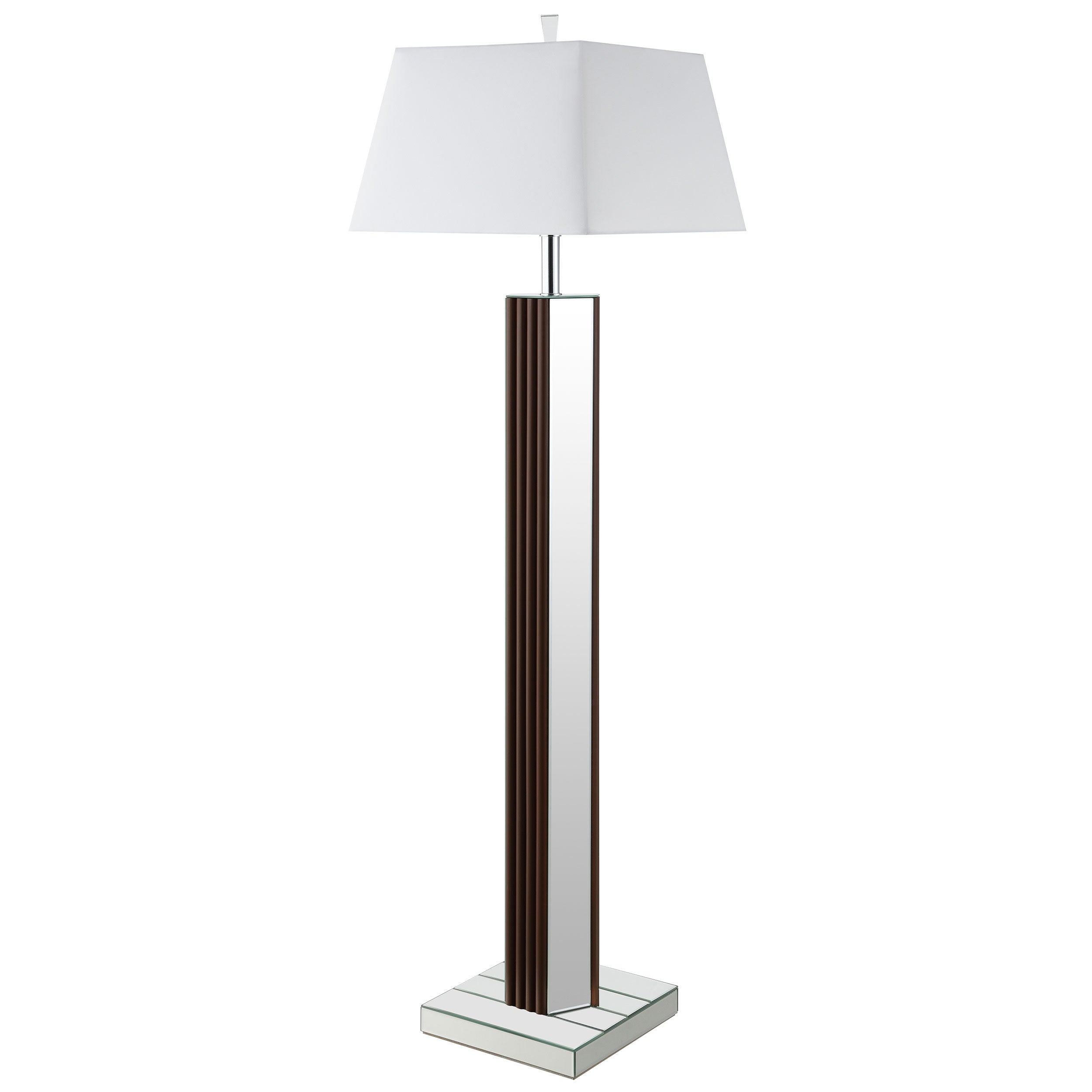 Elena 67-inch Square Tapered Mirrored Floor Lamp Brown — view 5