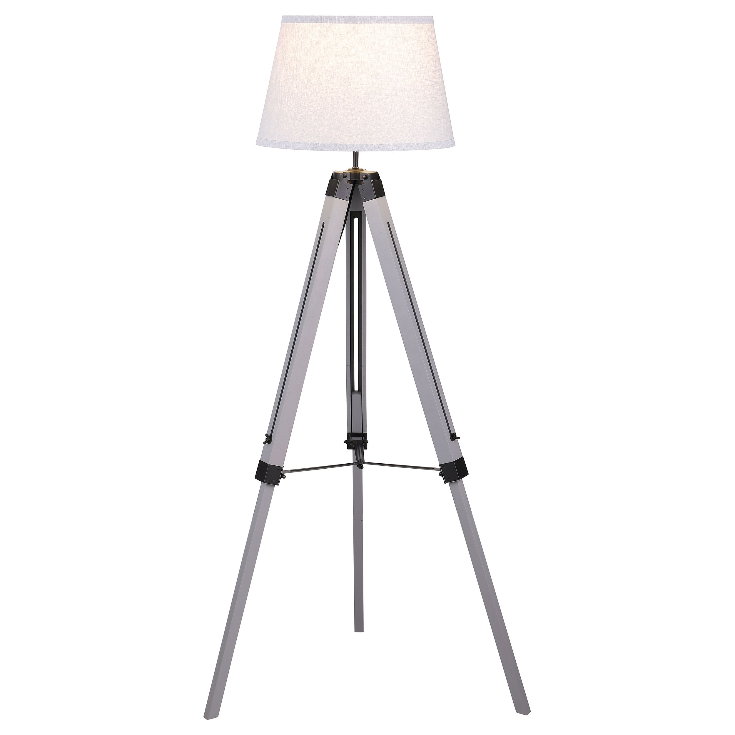 Dayton 56-inch Empire Shade Metal Tripod Floor Lamp Grey — view 3