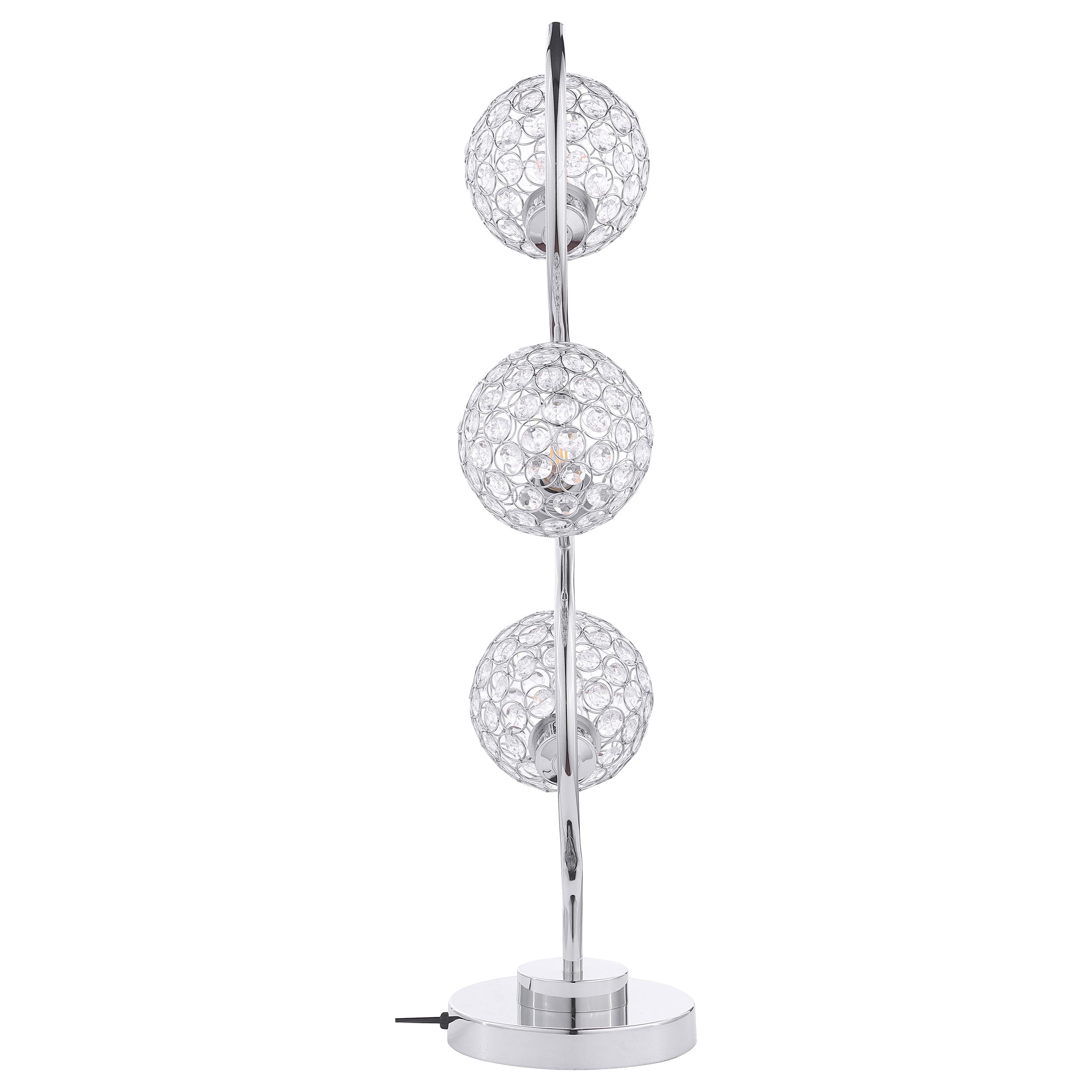 Amberley 33-inch 3-light Curvy Metal Table Lamp Silver — view 6