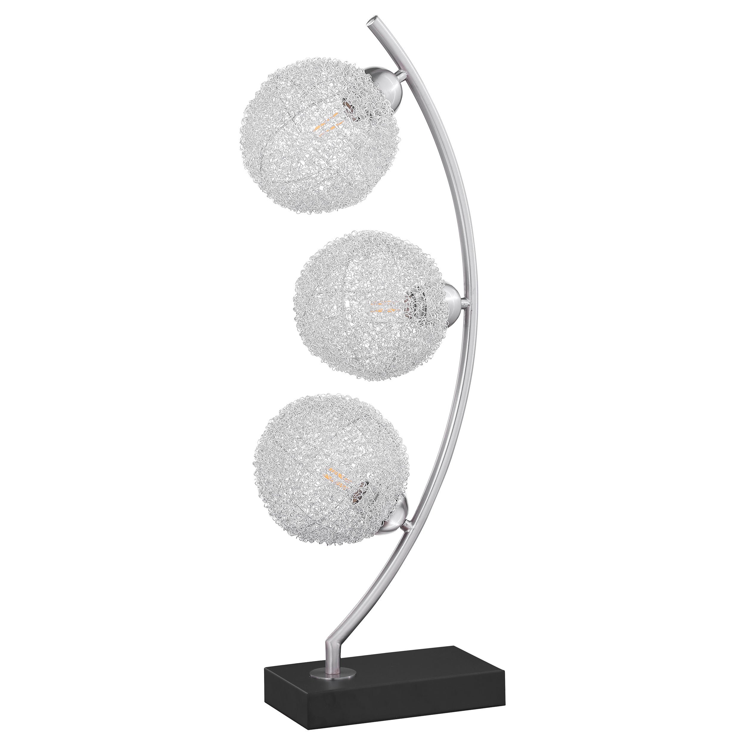 Claudia 30-inch Woven Spherical Metal Table Lamp Black — view 4