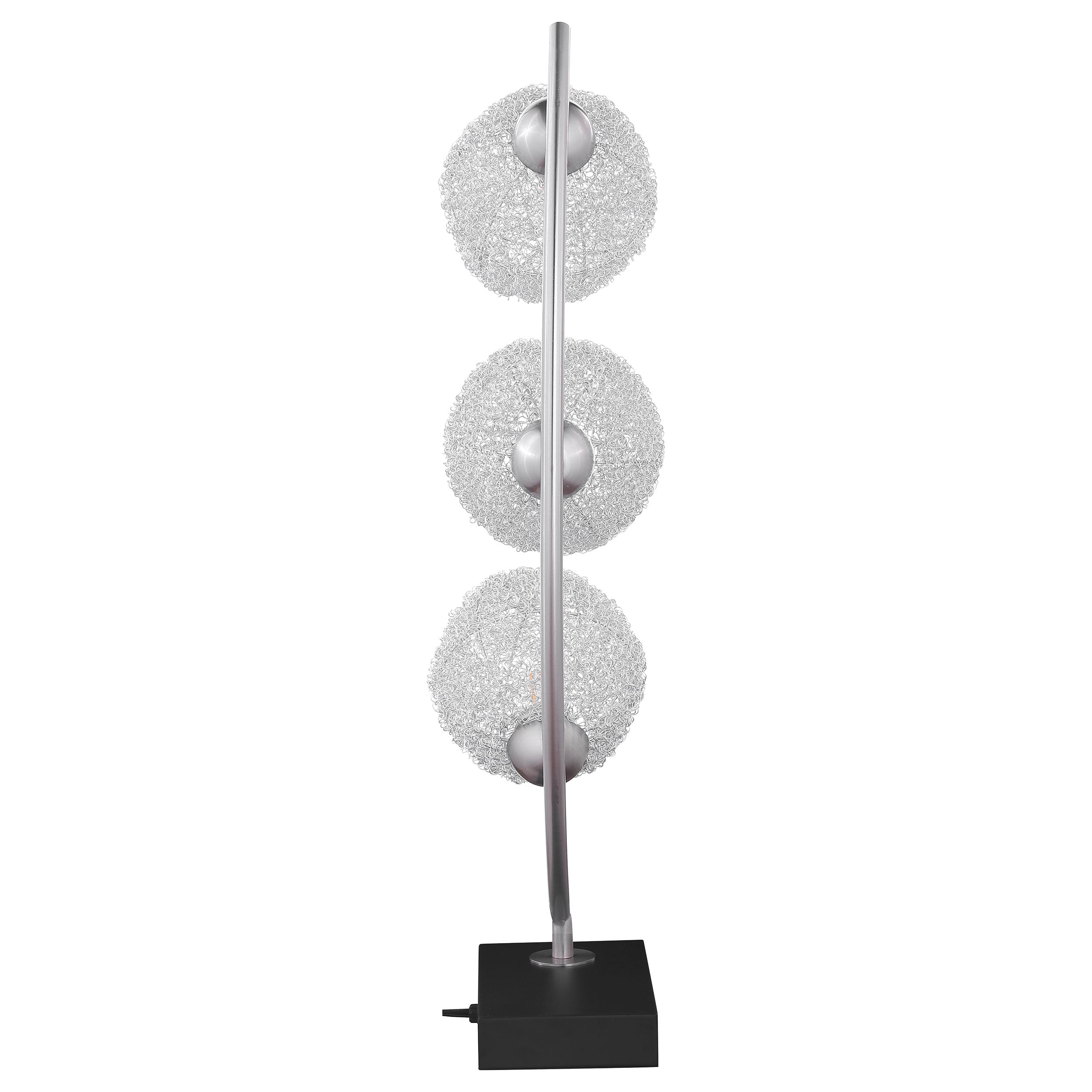 Claudia 30-inch Woven Spherical Metal Table Lamp Black — view 6