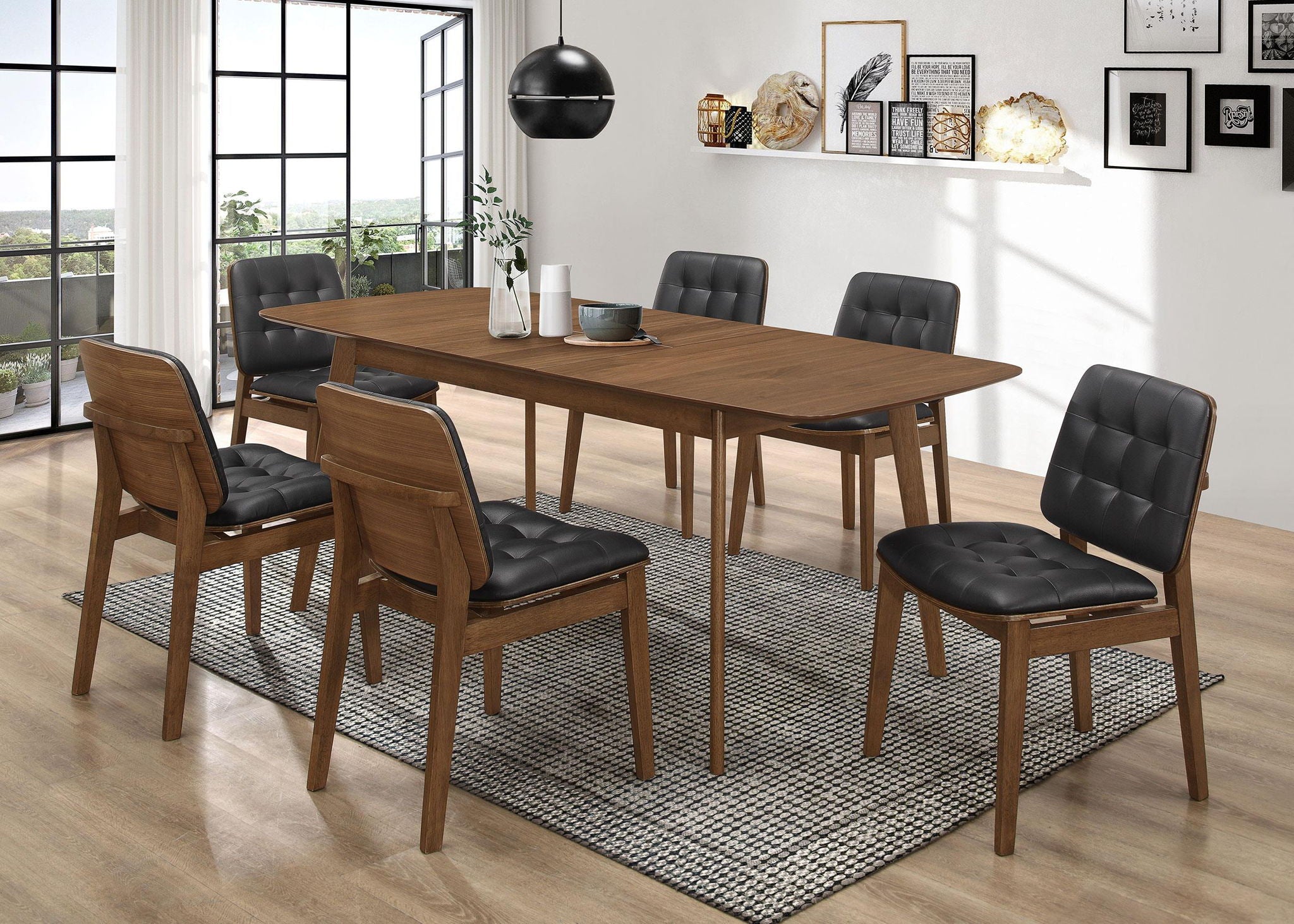 Redbridge Upholstered Dining Side Chair Walnut (Set of 2) - Atlantic Fine Furniture Melbourne FL