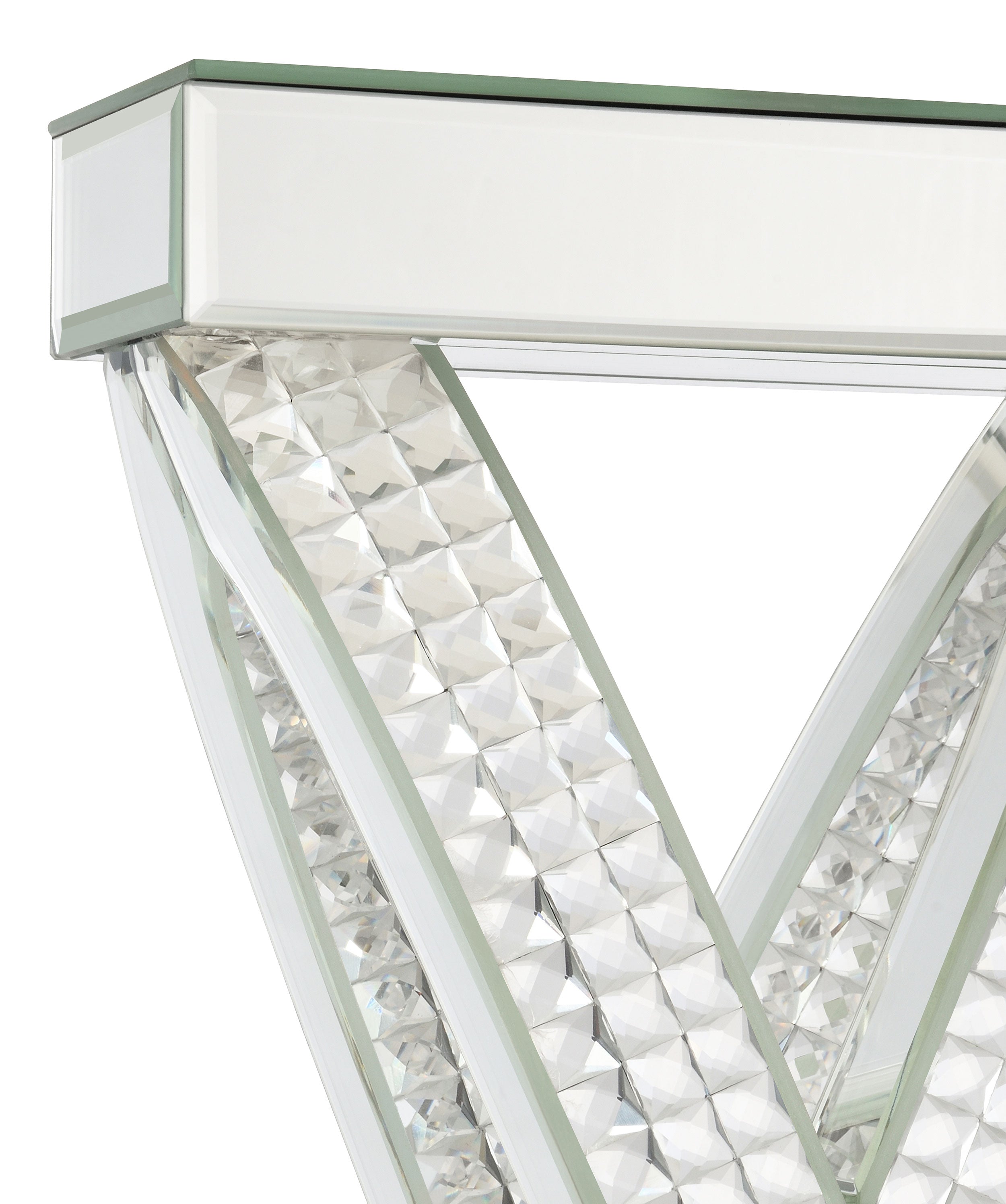 Dominick 31-inch Tapered Mirrored Acrylic Table Lamp Silver — view 6