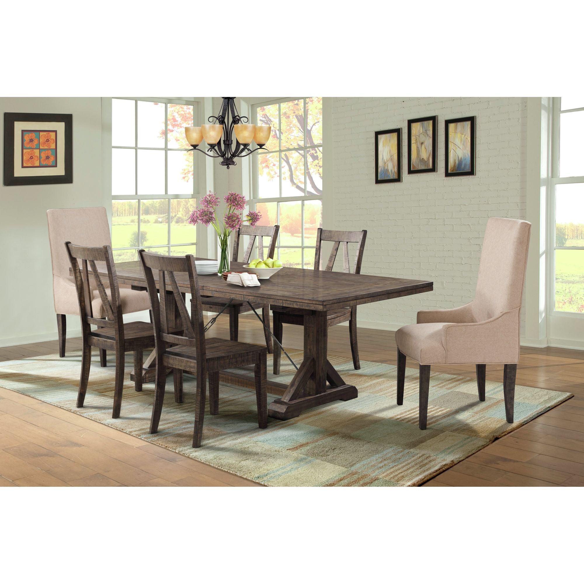Finn Dining Table in Chestnut by Elements International, view 3