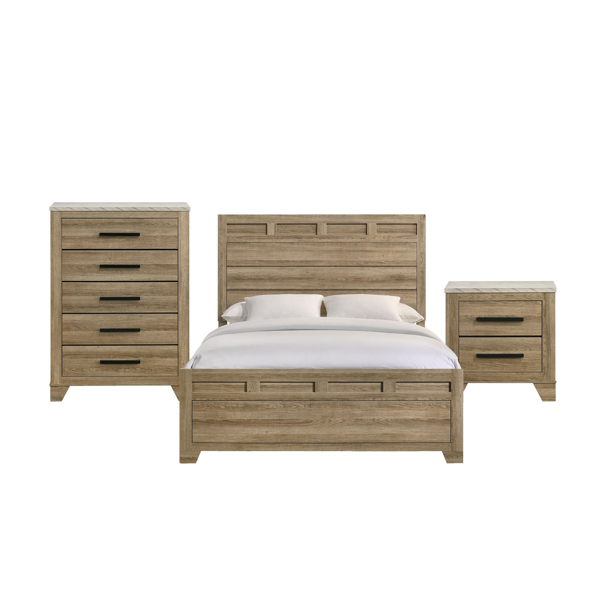 Caro Bedroom Set in Light Brown by Elements International