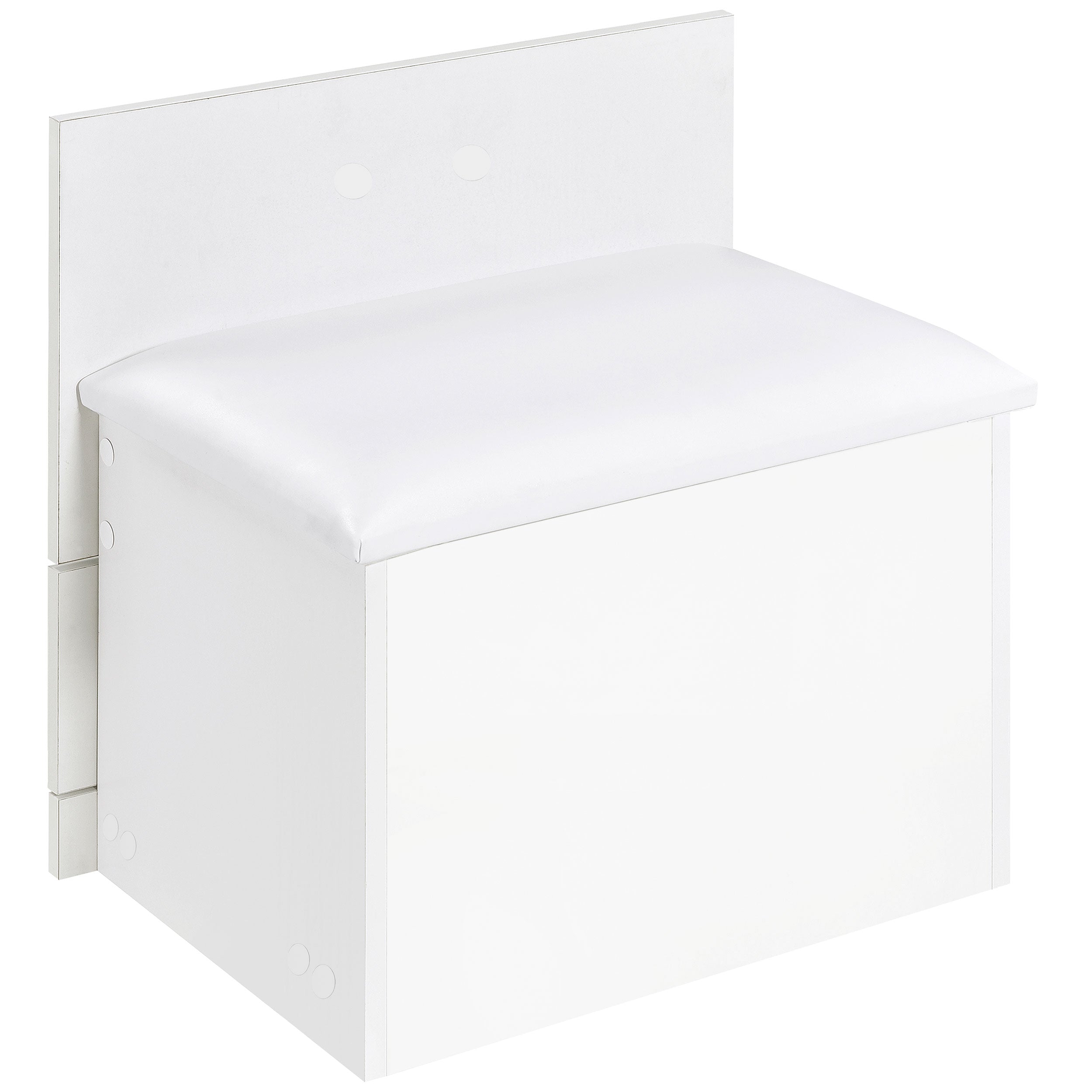 Danbury 3-drawer Makeup Vanity & Stool Set White High Gloss — view 12