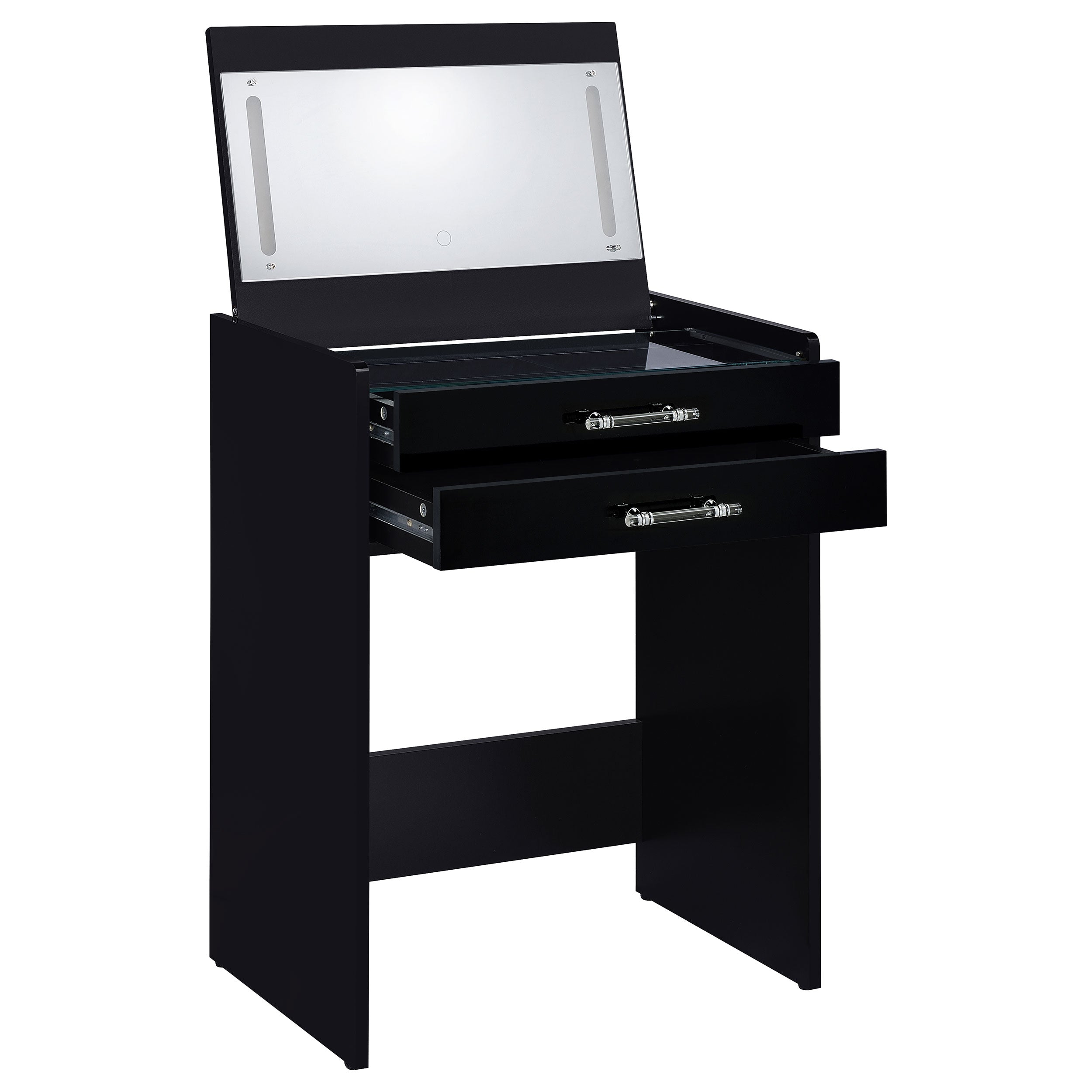 Danbury 3-drawer Makeup Vanity & Stool Set Black High Gloss — view 8