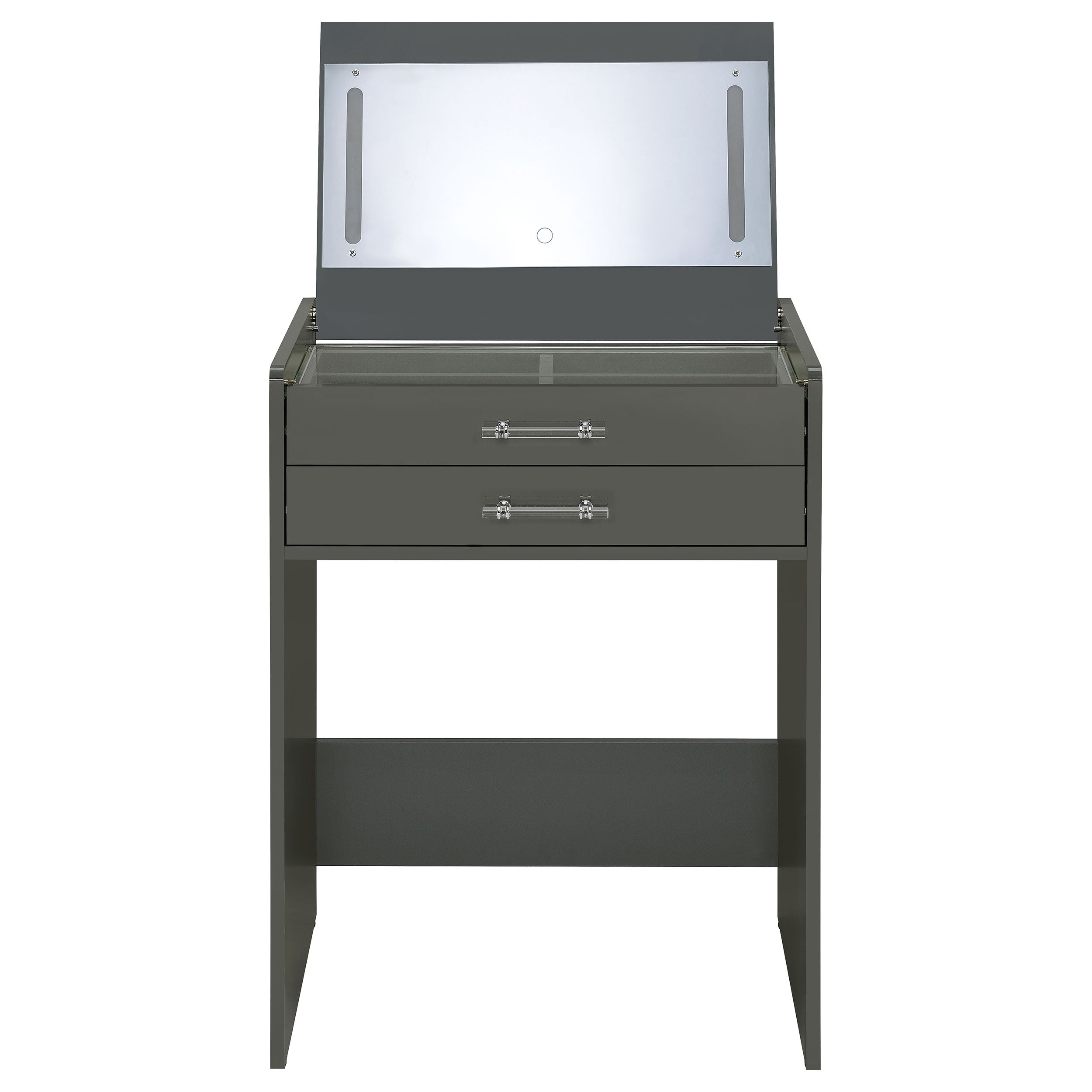 Danbury 3-drawer Makeup Vanity & Stool Set Grey High Gloss — view 9