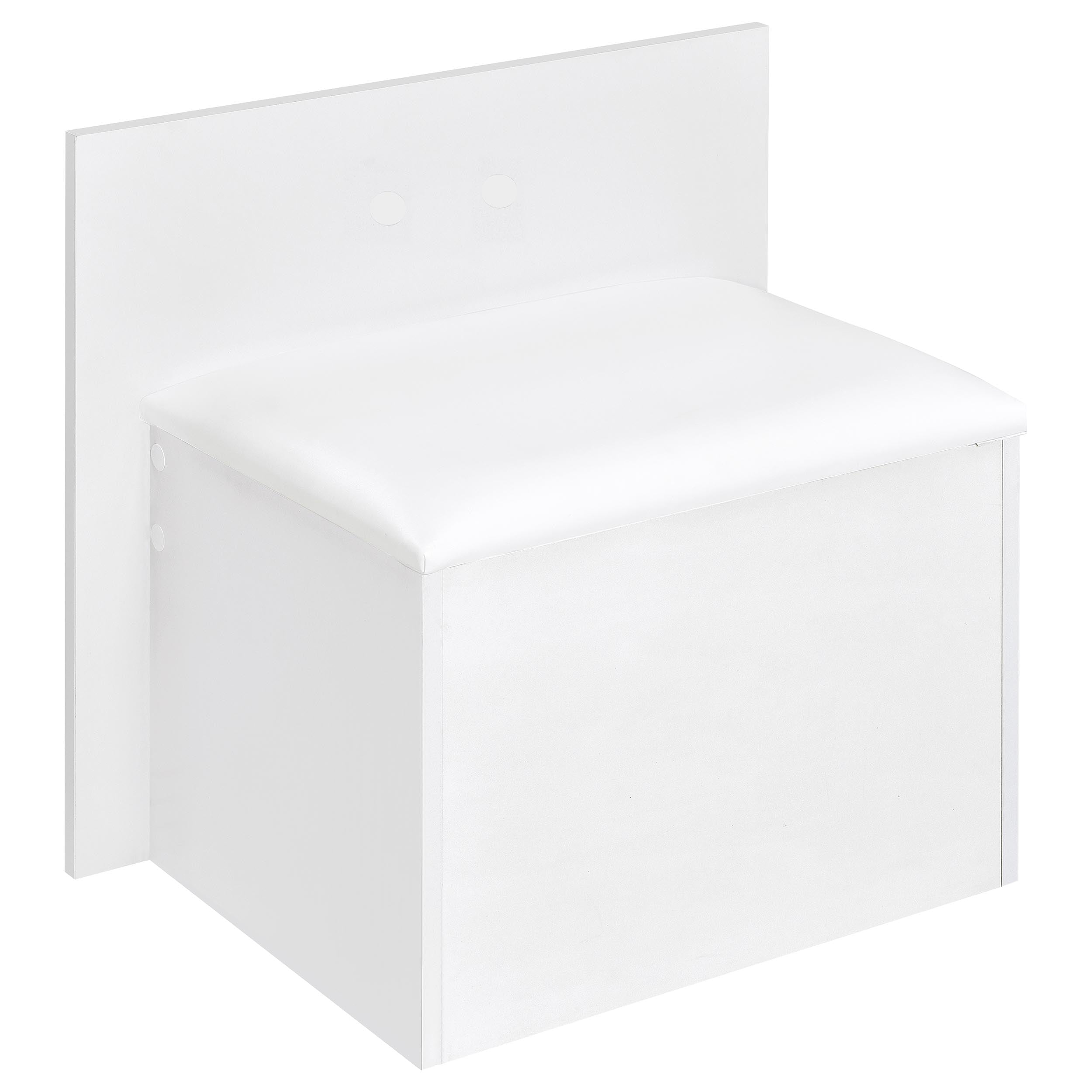 Flora 2-drawer Vanity Set with LED Mirror White High Gloss — view 13