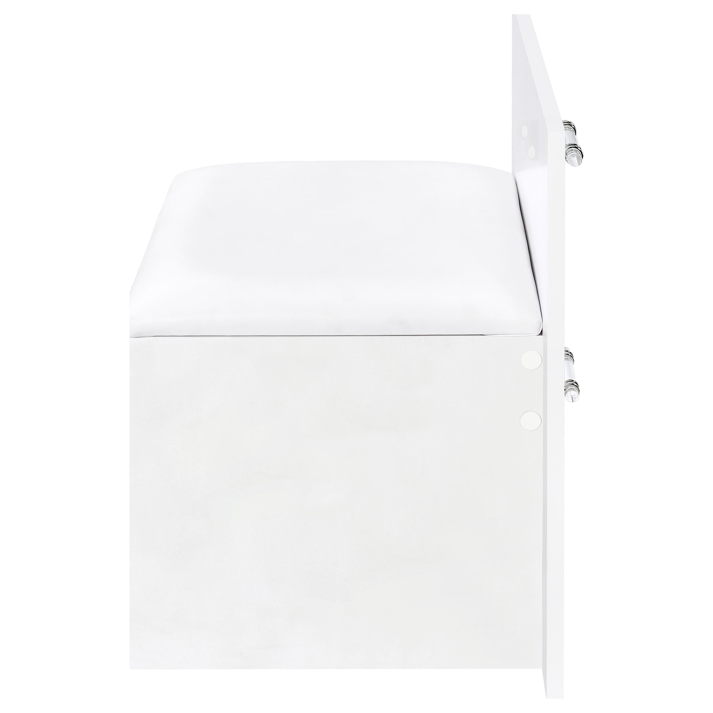 Flora 2-drawer Vanity Set with LED Mirror White High Gloss — view 15