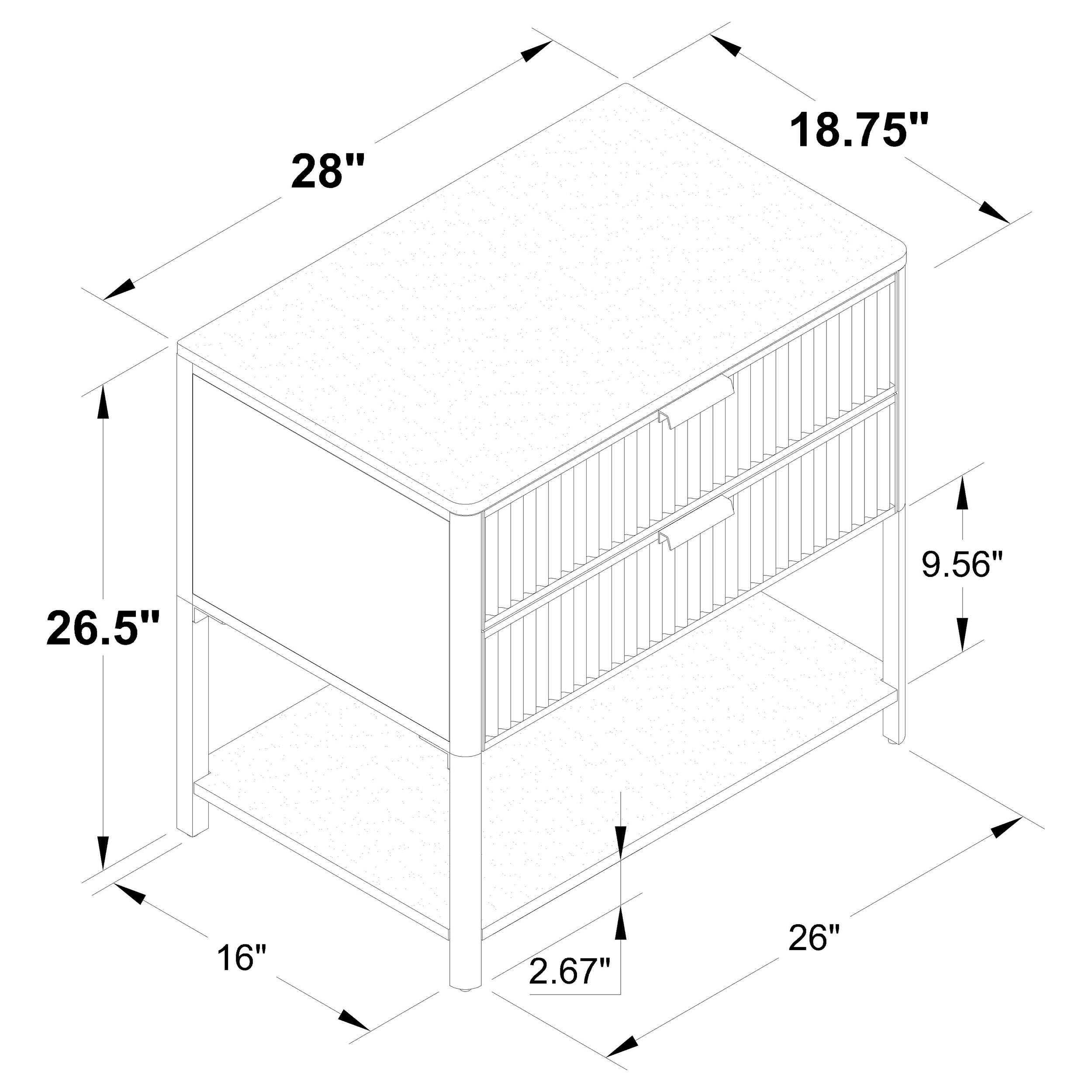 Zimmerlee 2-drawer Side Table with Shelf Rust Brown — view 12