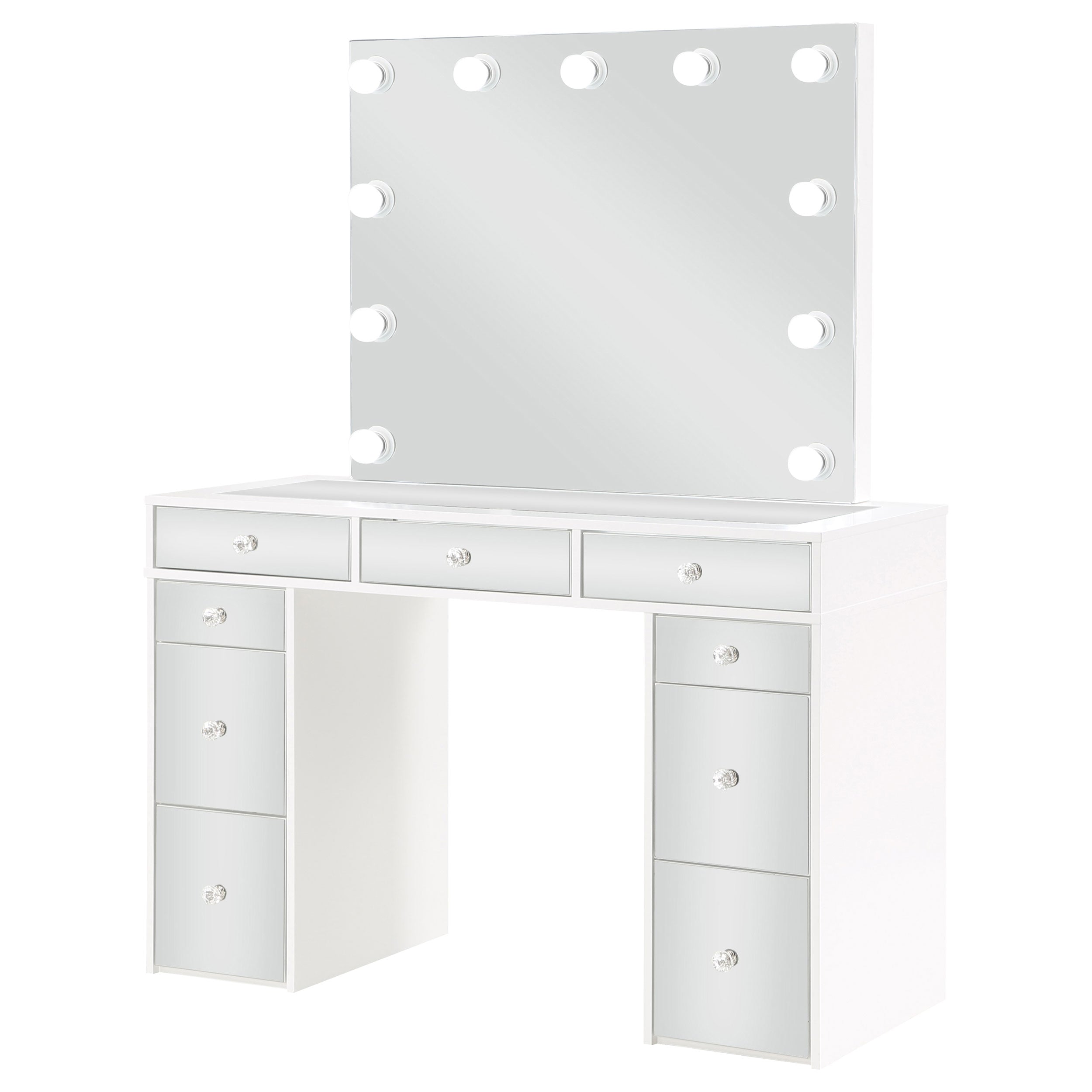 Regina Makeup Vanity Table Set with Lighting White — view 5