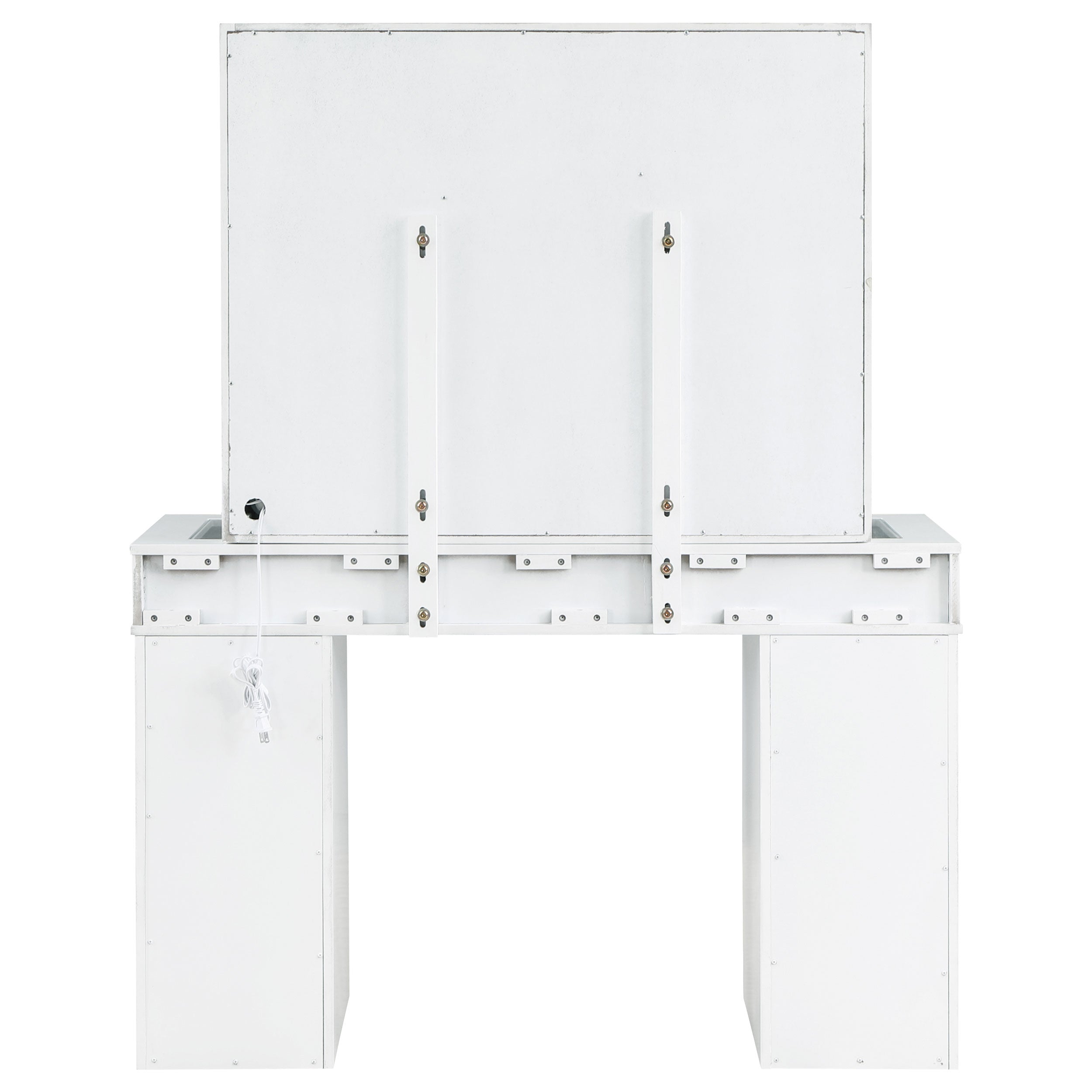 Regina Makeup Vanity Table Set with Lighting White — view 8