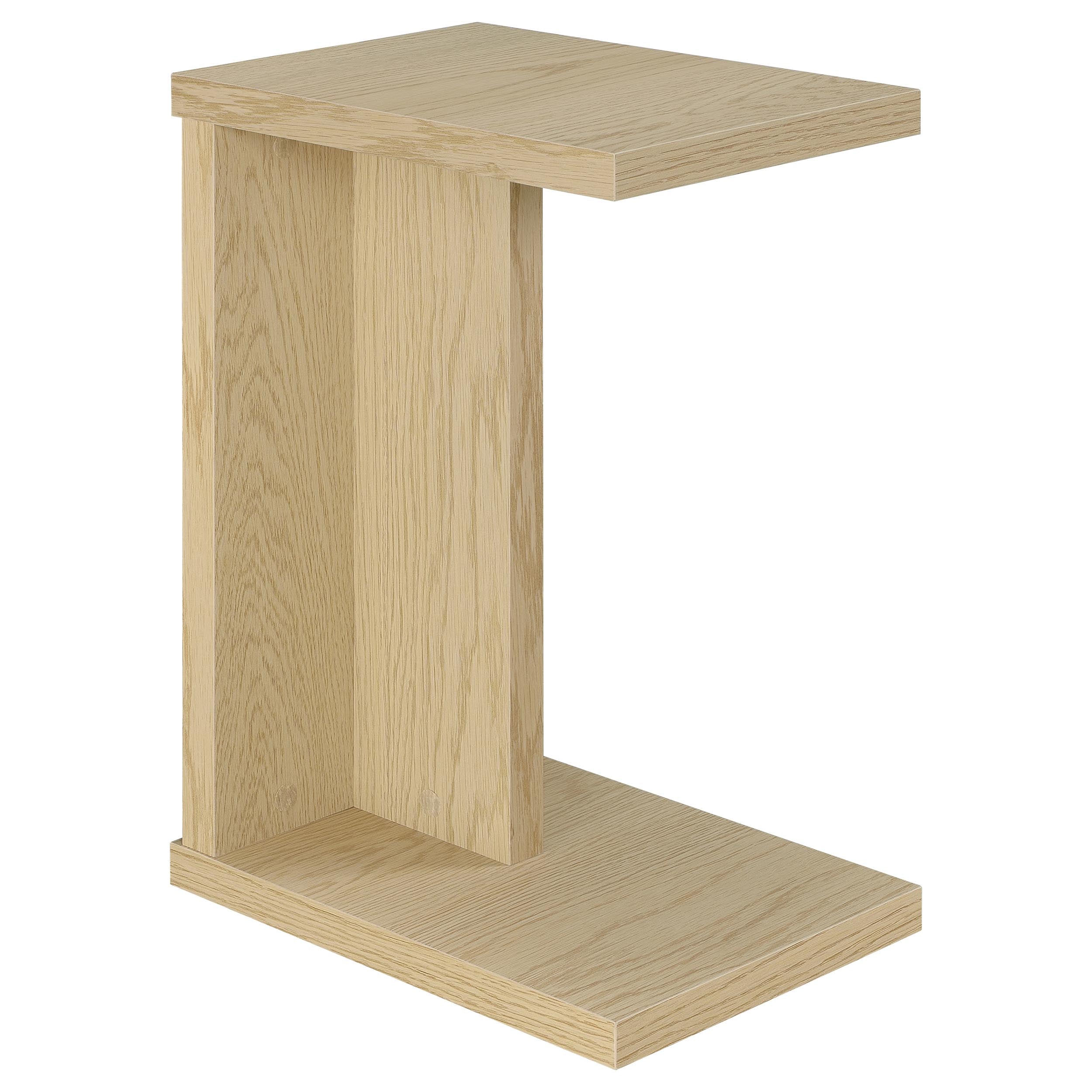 Clower Engineered Wood C-Shaped Sofa Side Table Light Oak — view 1