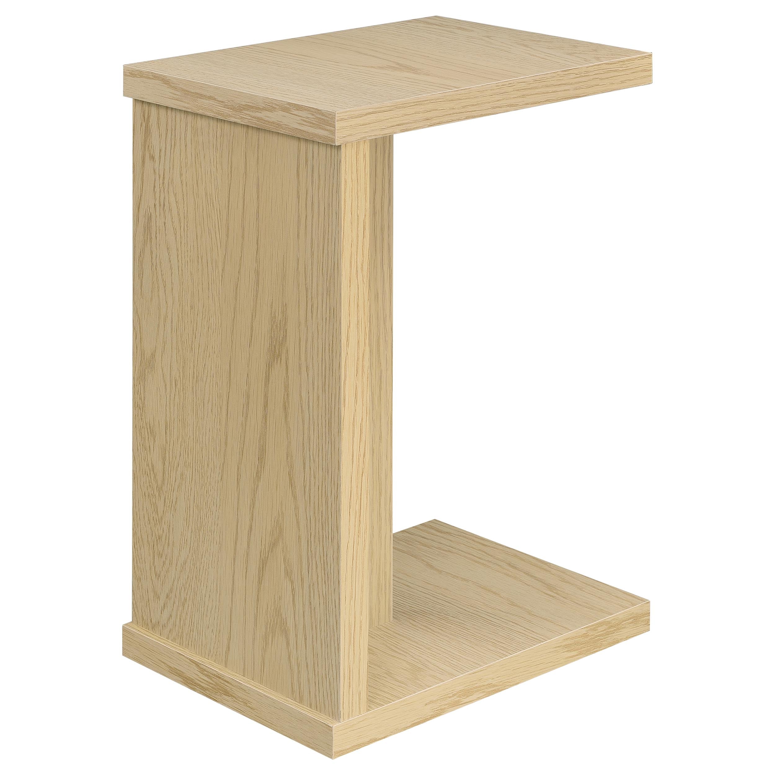 Clower Engineered Wood C-Shaped Sofa Side Table Light Oak — view 7