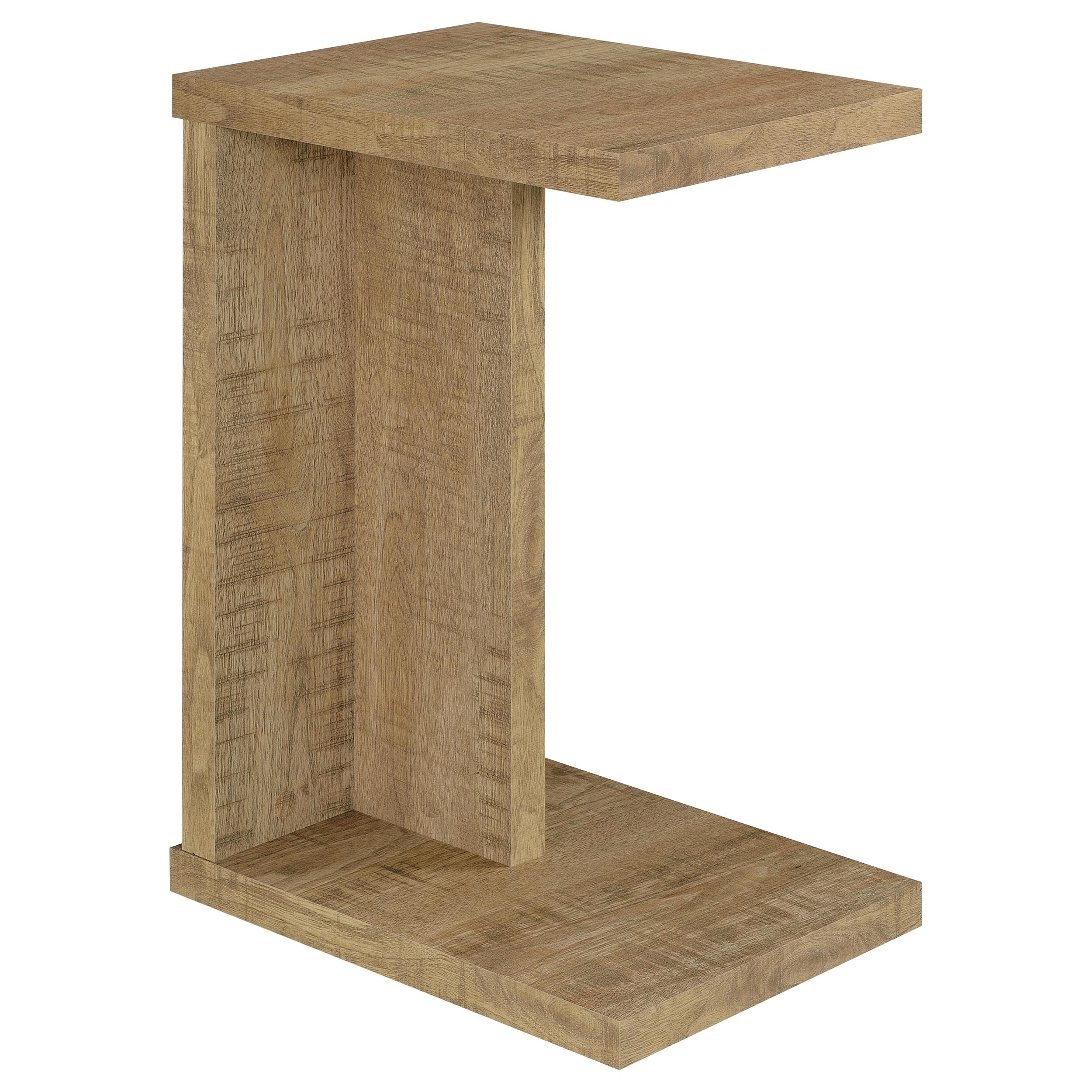 Clower Engineered Wood C-Shaped Sofa Side Table Mango — view 1
