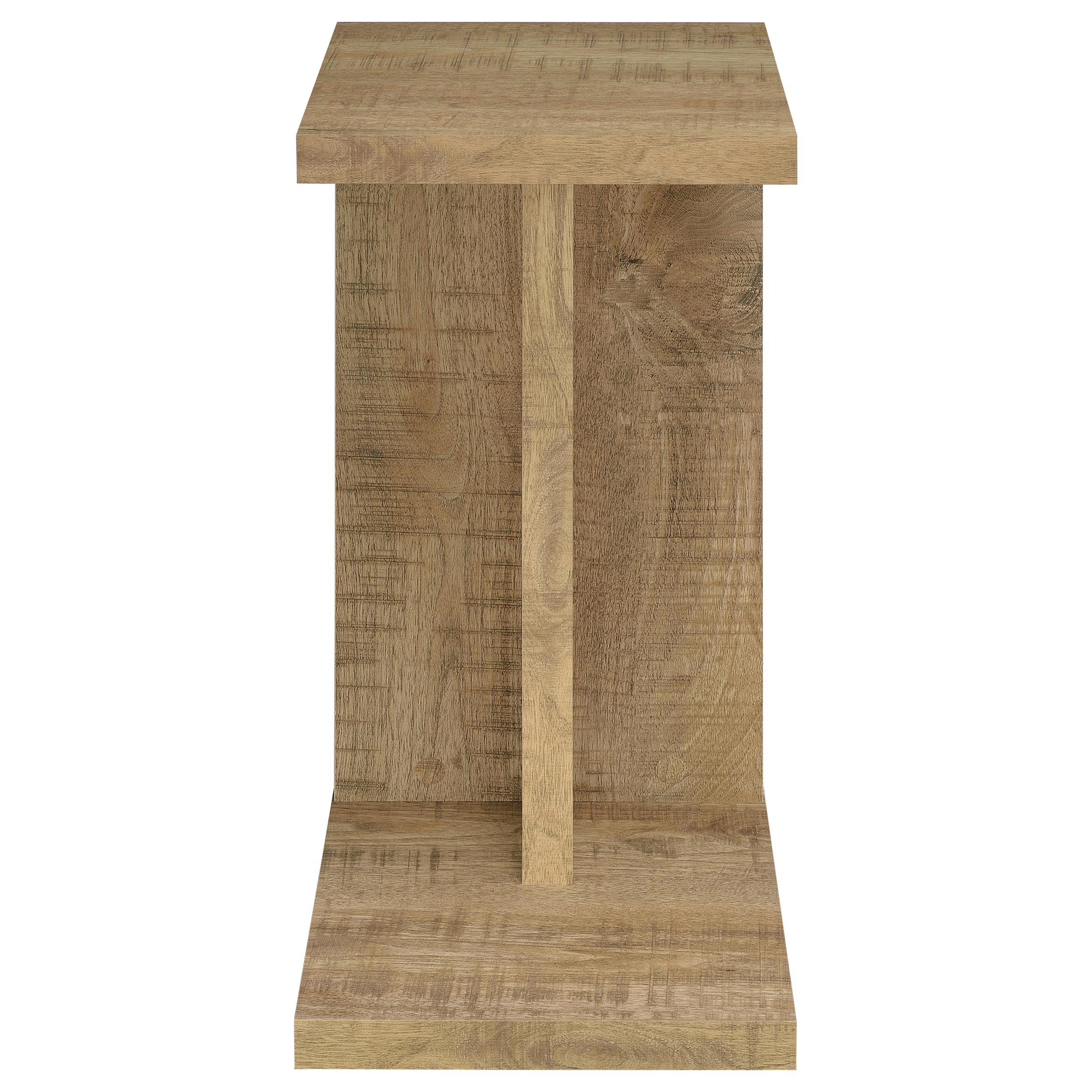 Clower Engineered Wood C-Shaped Sofa Side Table Mango — view 3
