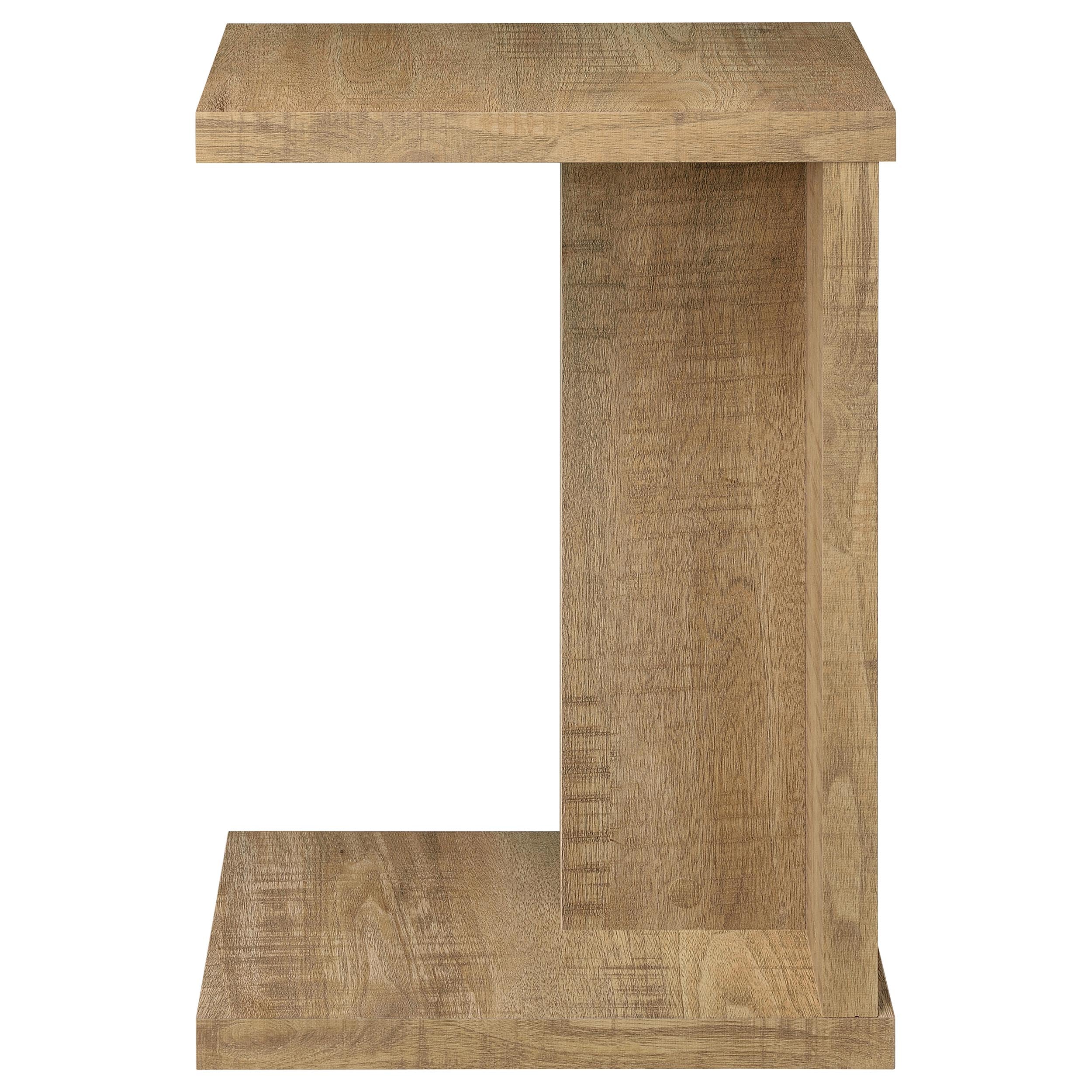 Clower Engineered Wood C-Shaped Sofa Side Table Mango — view 5