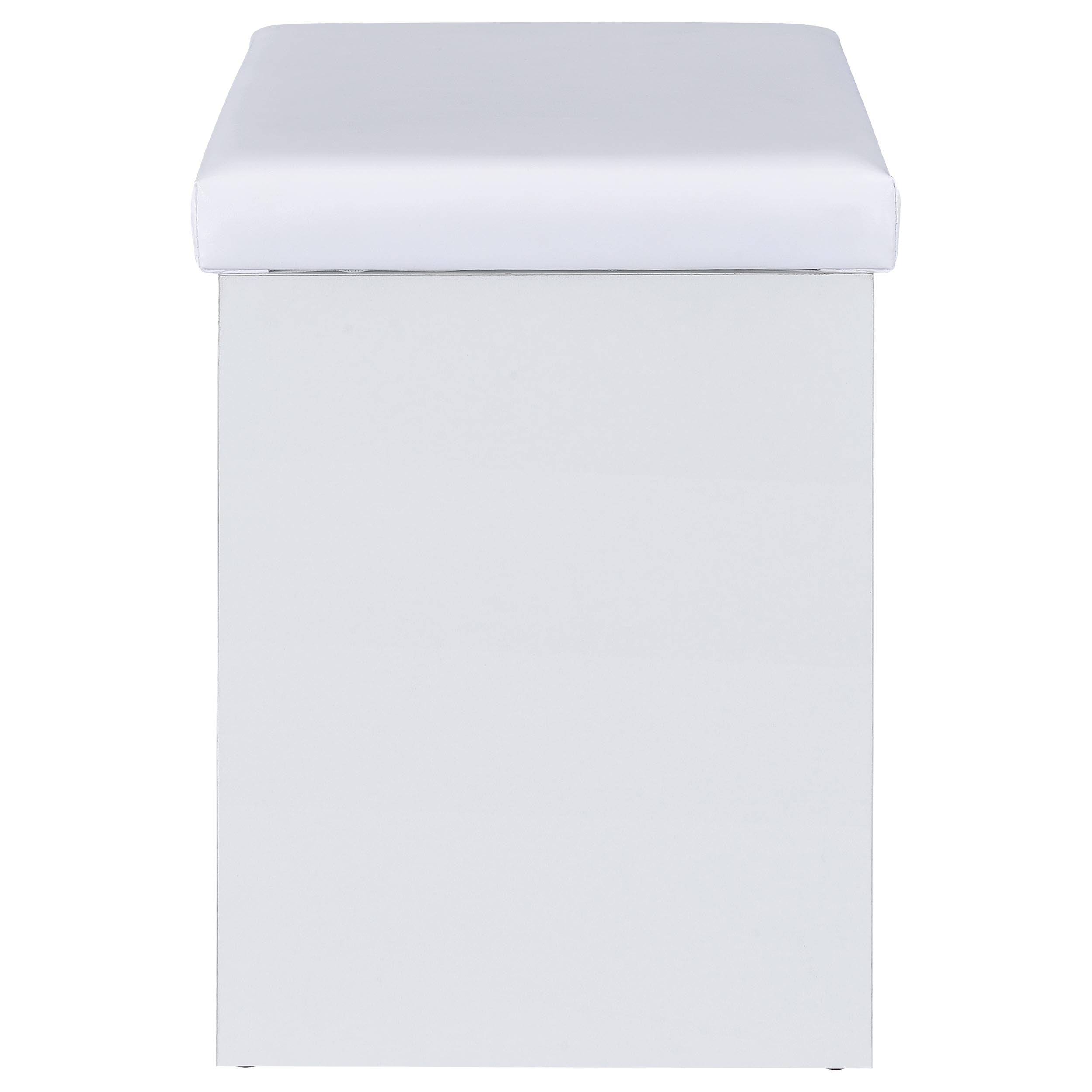 Bunbury Makeup Vanity Table Set Storage Mirror and Stool White — view 18