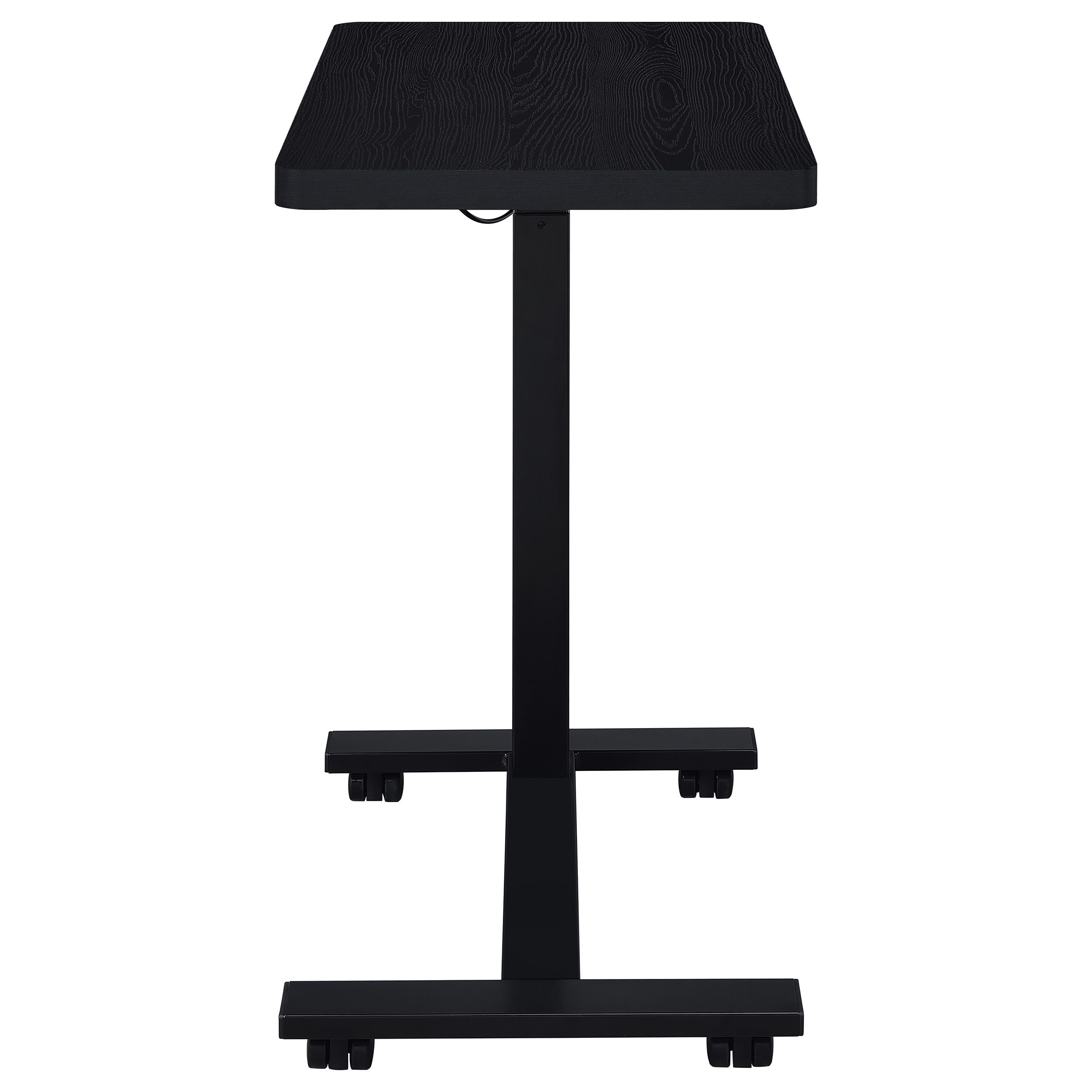 Westpark Pneumatic Adjustable C-Shape Side Table with Casters Black — view 11