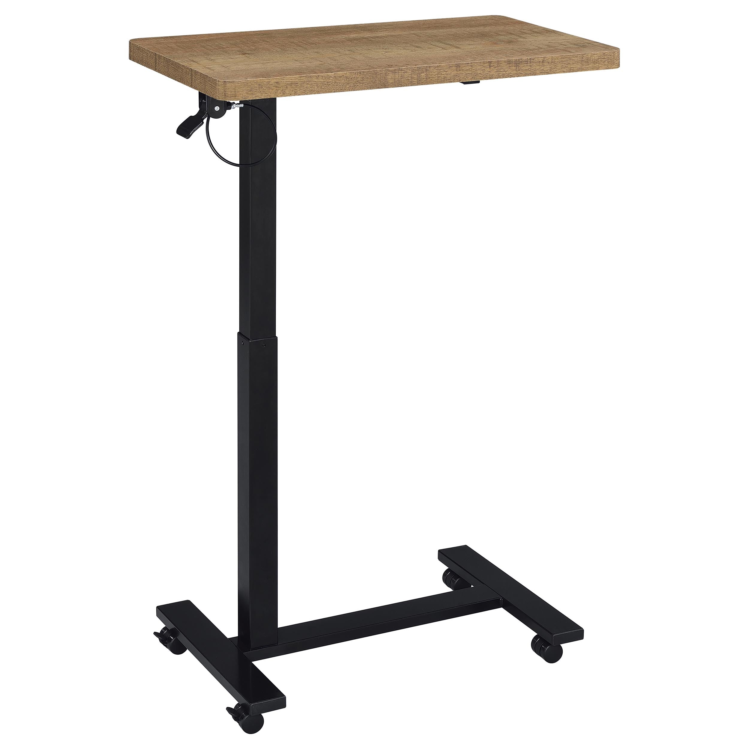 Westpark Pneumatic Adjustable C-Shape Side Table with Casters Mango — view 5