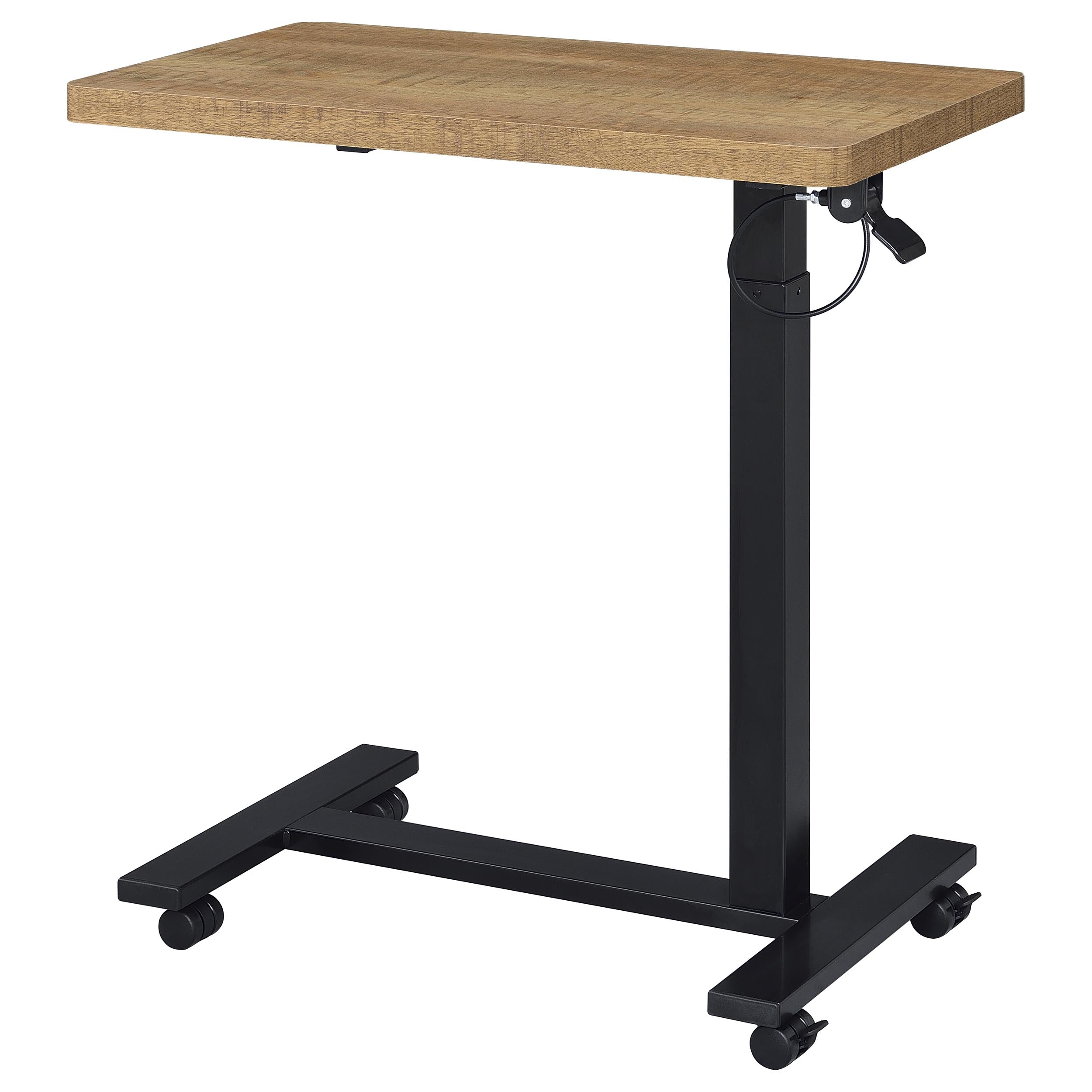 Westpark Pneumatic Adjustable C-Shape Side Table with Casters Mango — view 7