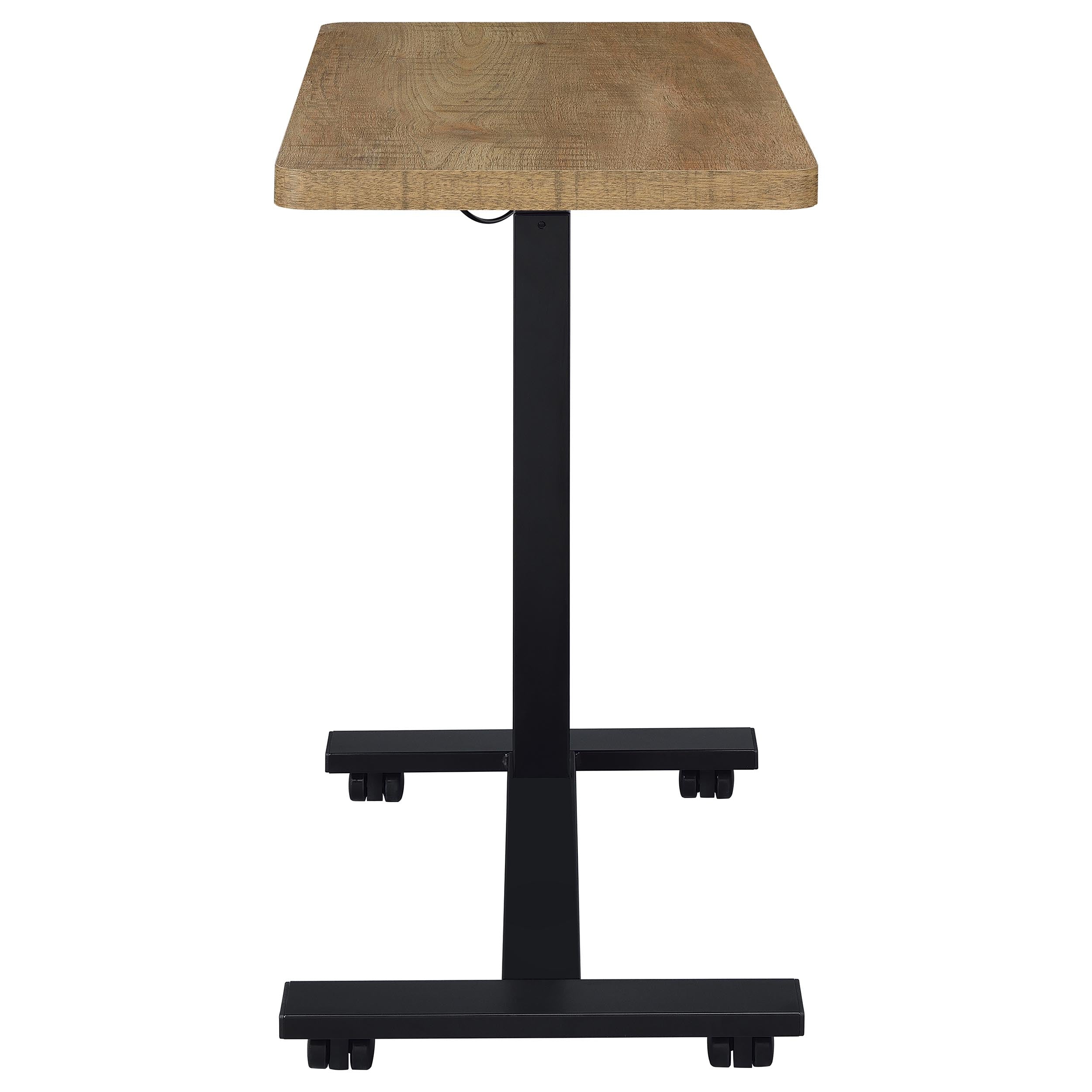 Westpark Pneumatic Adjustable C-Shape Side Table with Casters Mango — view 11