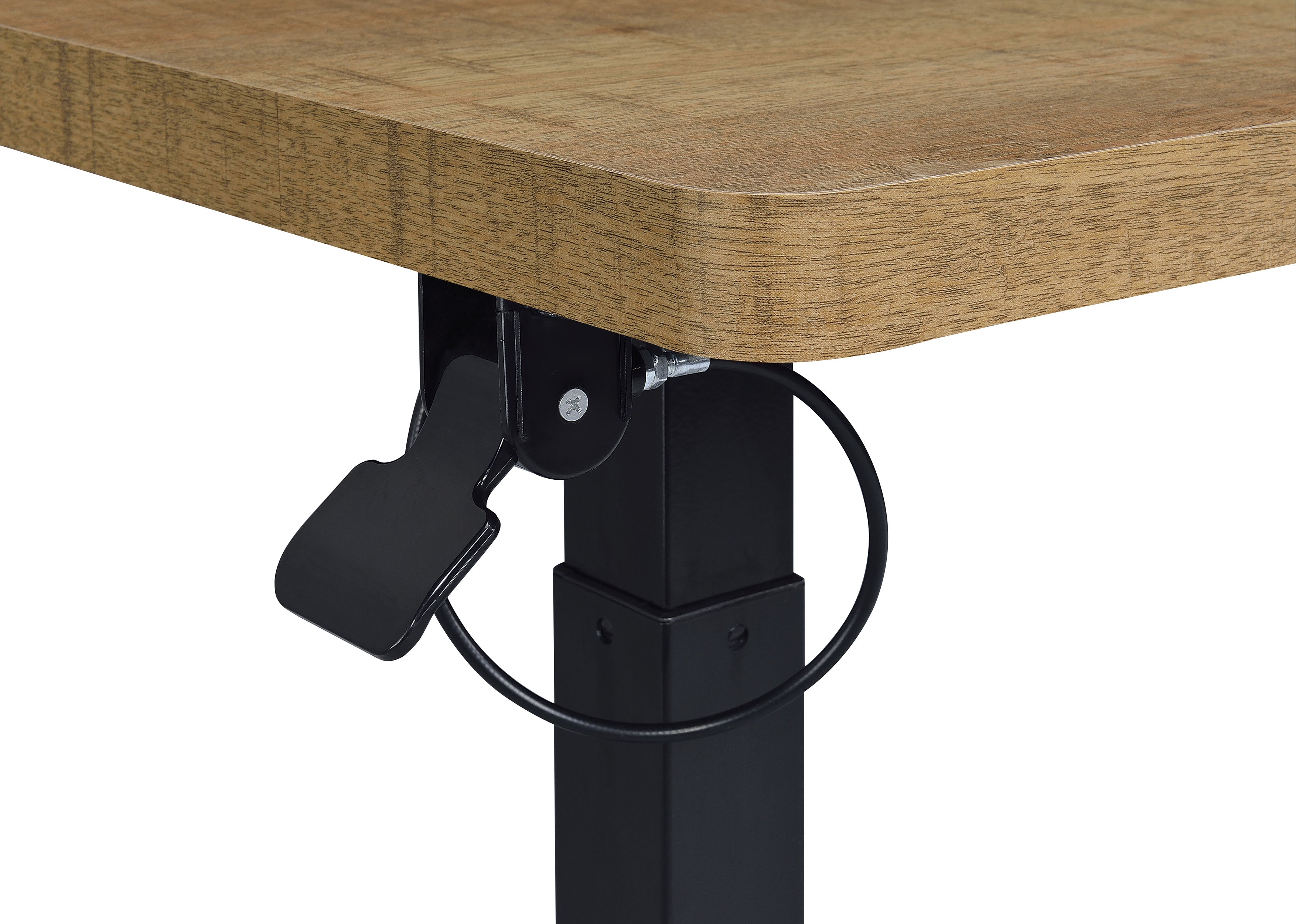 Westpark Pneumatic Adjustable C-Shape Side Table with Casters Mango — view 12