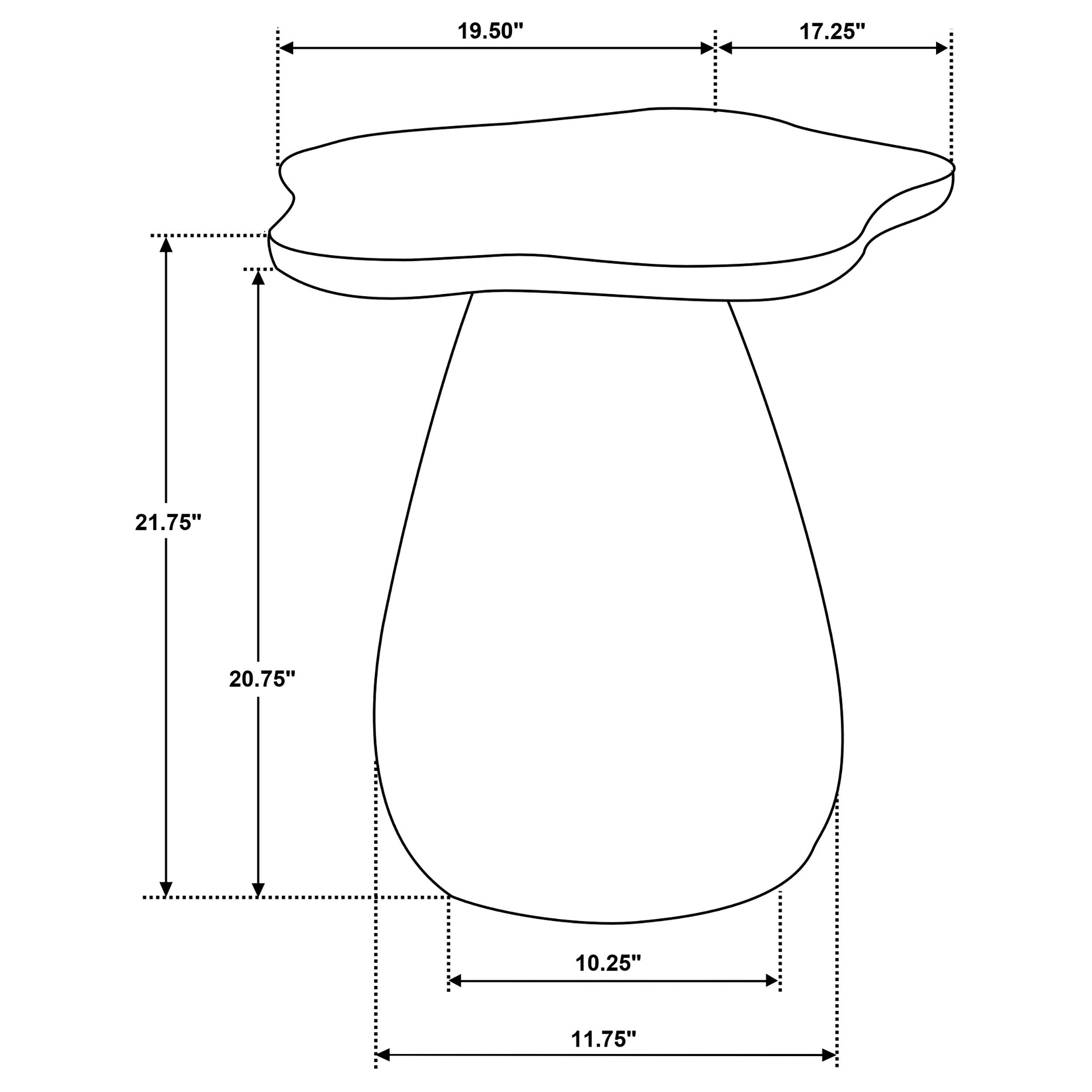 Perth 20-inch Side Table with Cloud-Shaped Top Off White — view 6