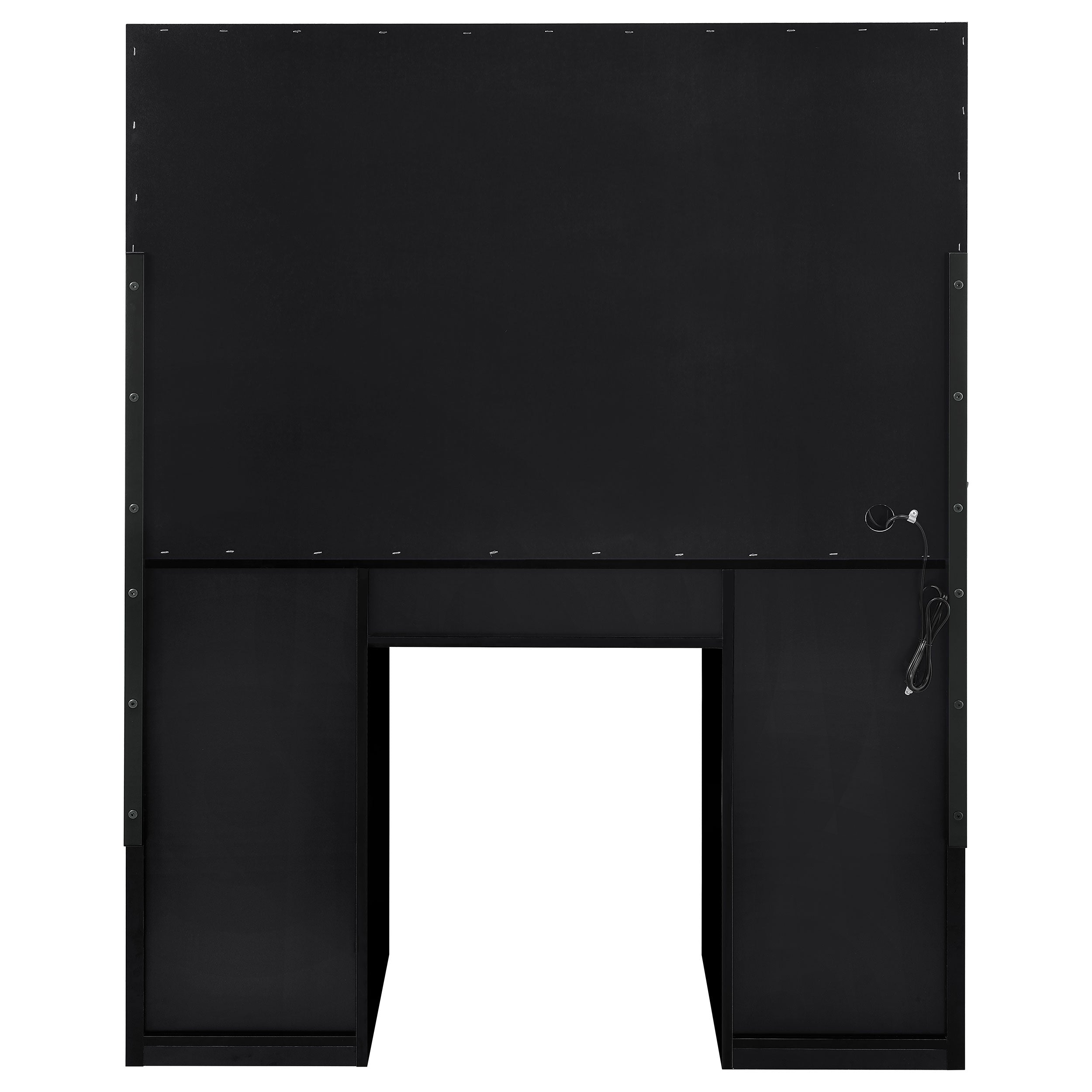 Acena 7-drawer Vanity Set with Lighting Black High Gloss — view 8