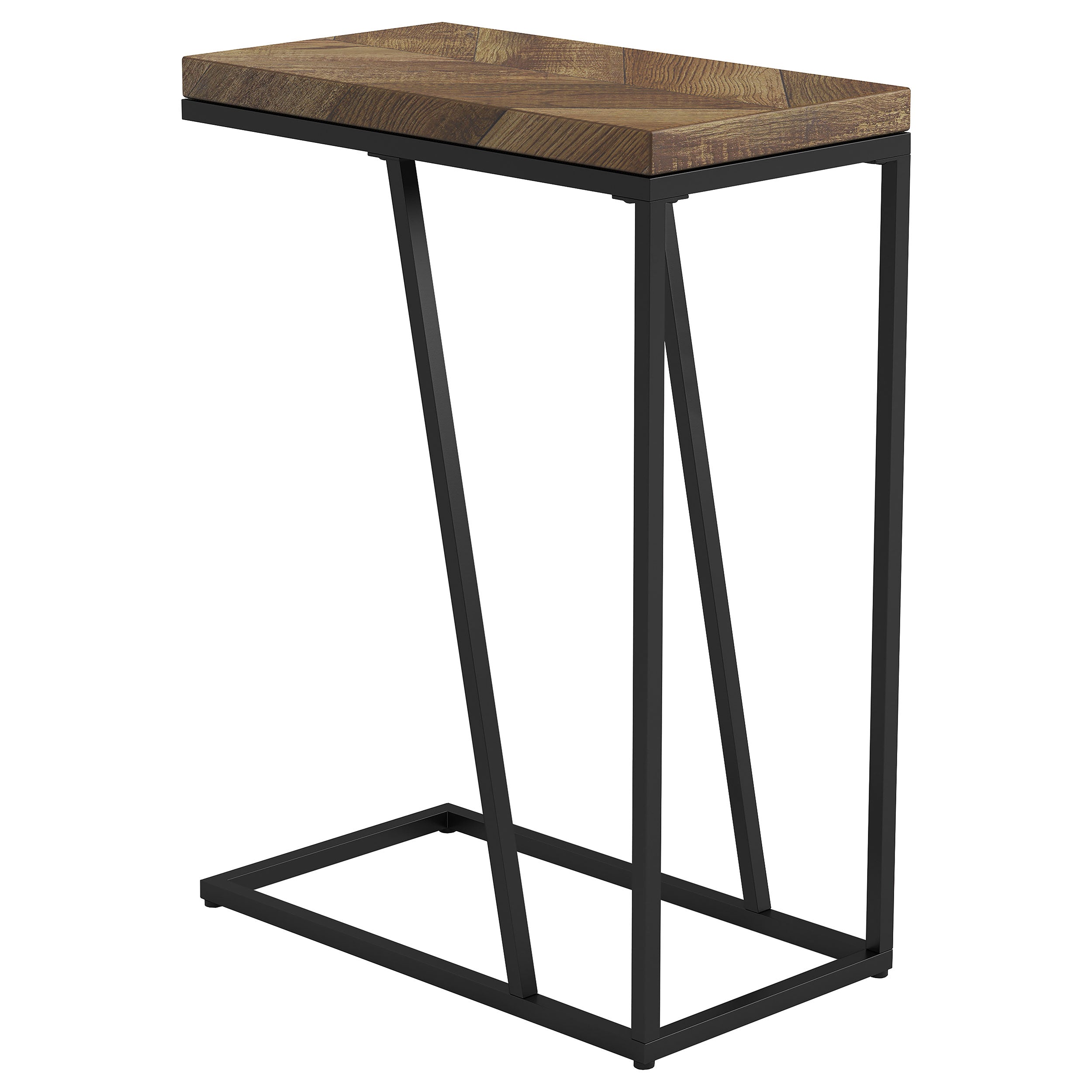 Sergio Engineered Wood C-Shaped Side Table Rustic Tobacco — view 1