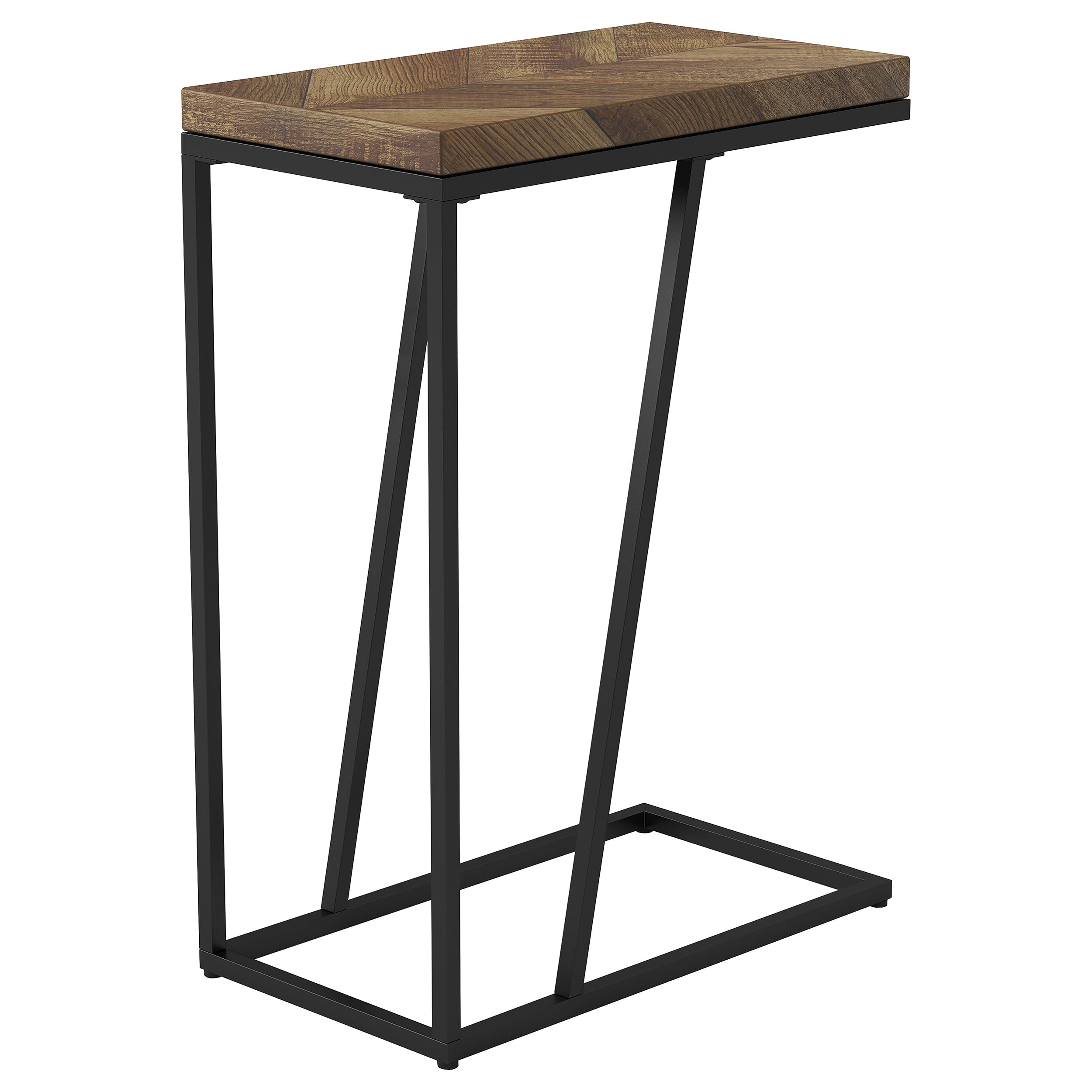 Sergio Engineered Wood C-Shaped Side Table Rustic Tobacco — view 4