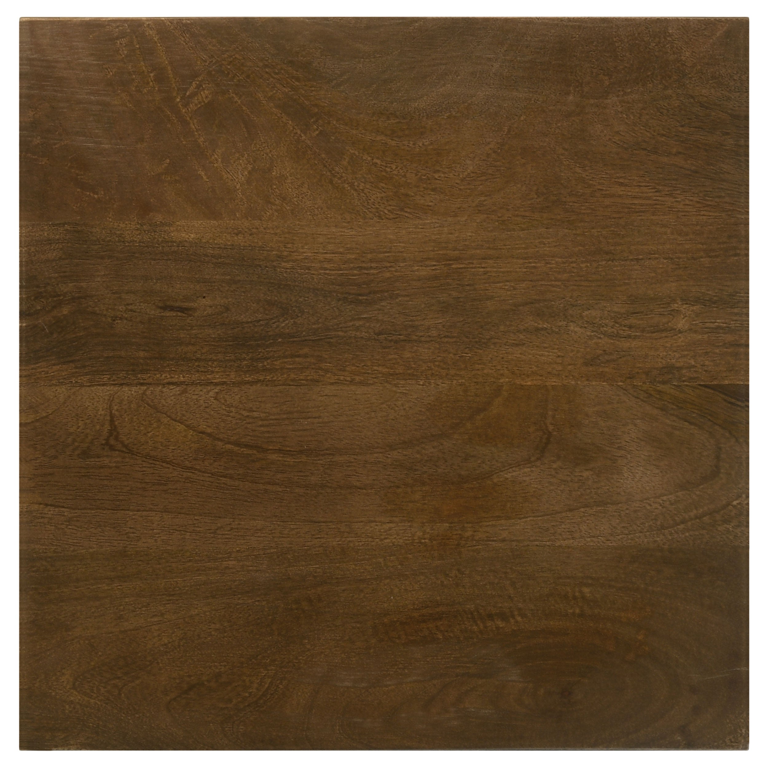 Heitor Square Wood Top Accent Side Table Dark Brown — view 3