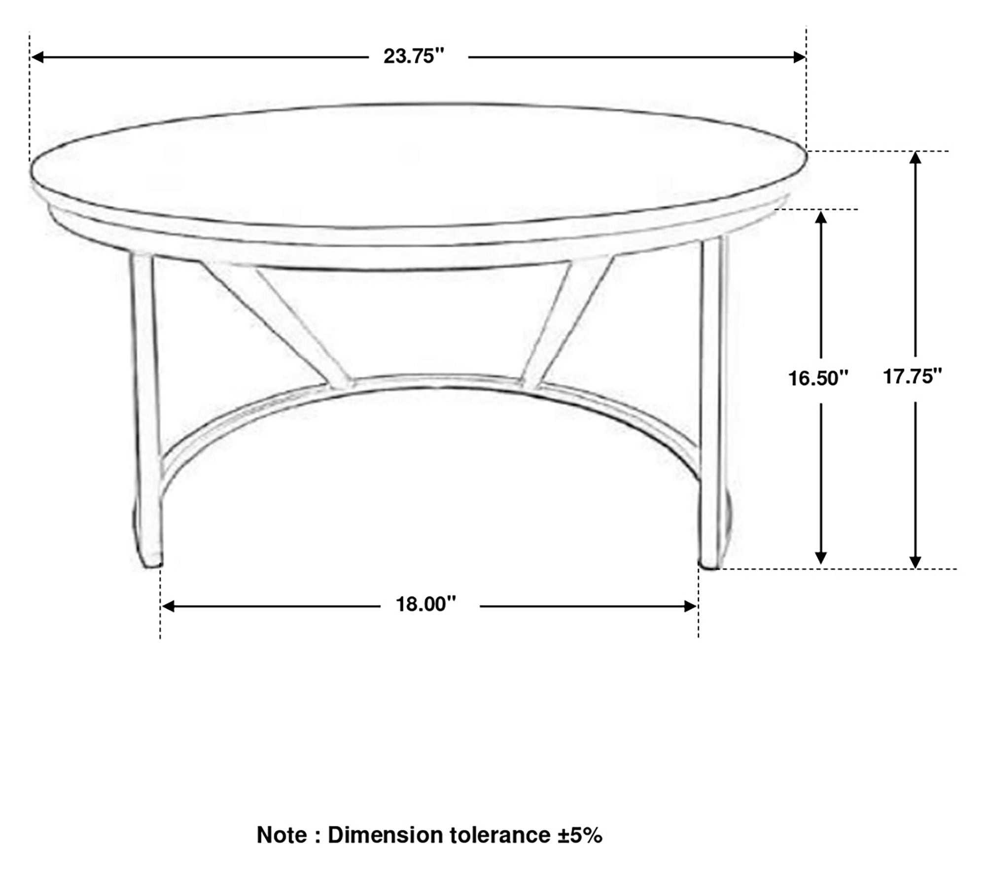Miguel Round Marble Top Coffee Table White and Black — view 6