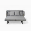 Outdoor Patio Rattan Daybed With Detachable Pillows