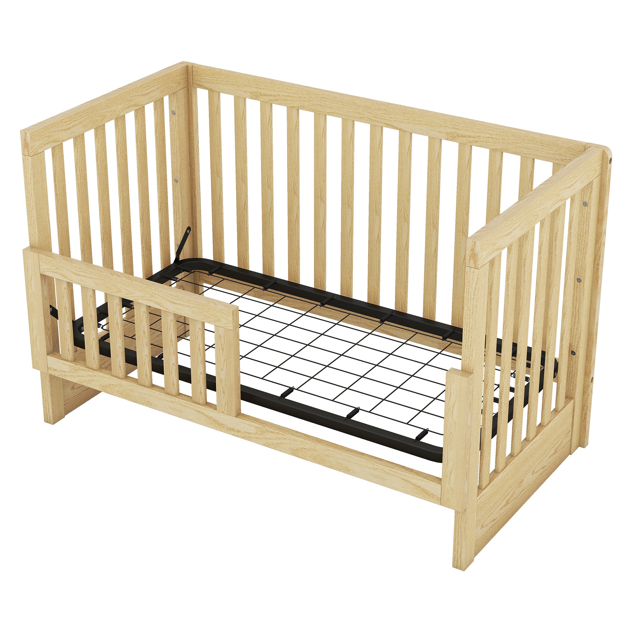 Convertible Crib/Full Size Bed with Changing Table, Natural - Atlantic Fine Furniture Melbourne FL