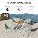 2 Pack Lounge Chair Set & Folding Square Table