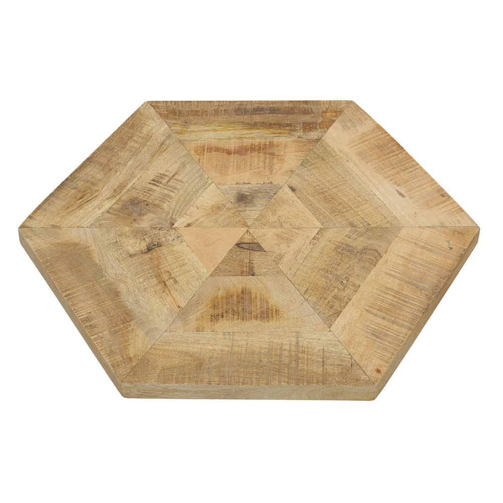 Adger 2-piece Hexagonal Nesting Tables Natural and Black — view 8