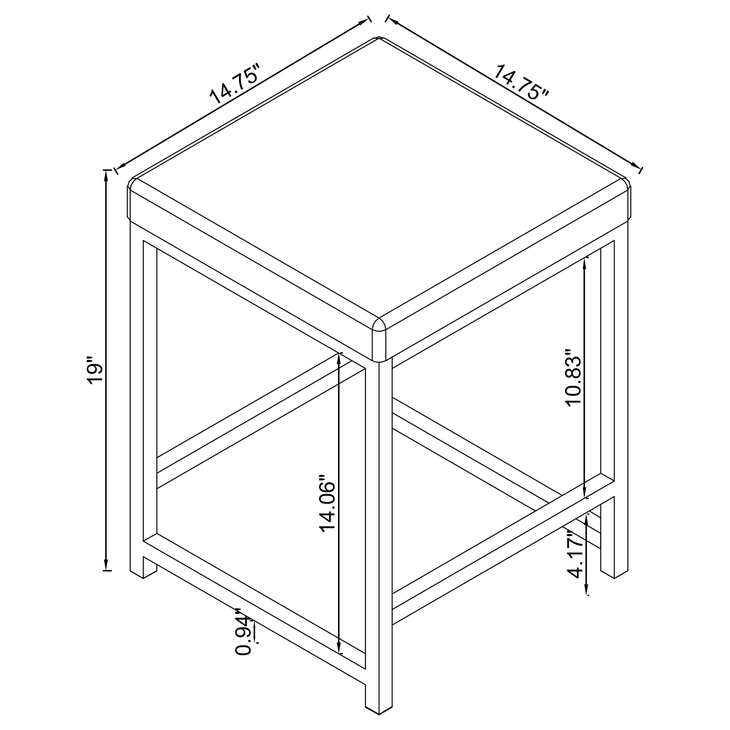 Umbridge Upholstered Square Padded Cushion Vanity Stool — view 3