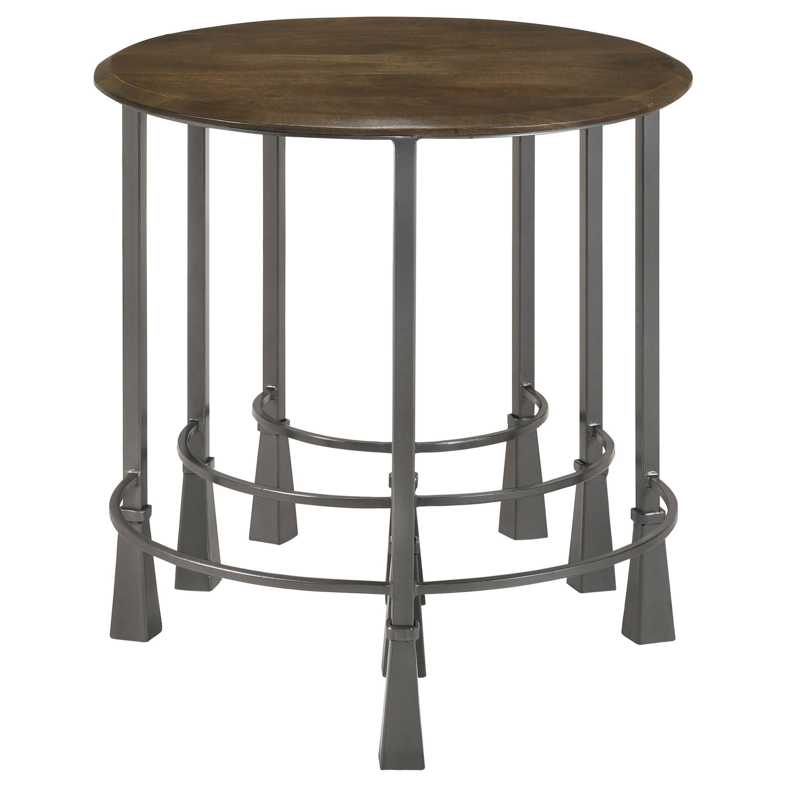 Deja 3-piece Round Nesting Table Set Natural and Gunmetal — view 5